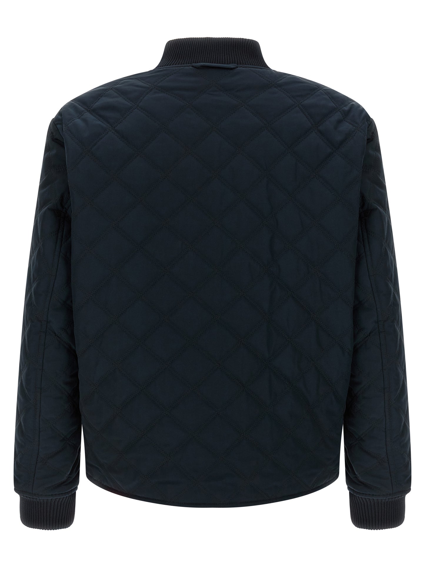 Blue Polyester Bomber