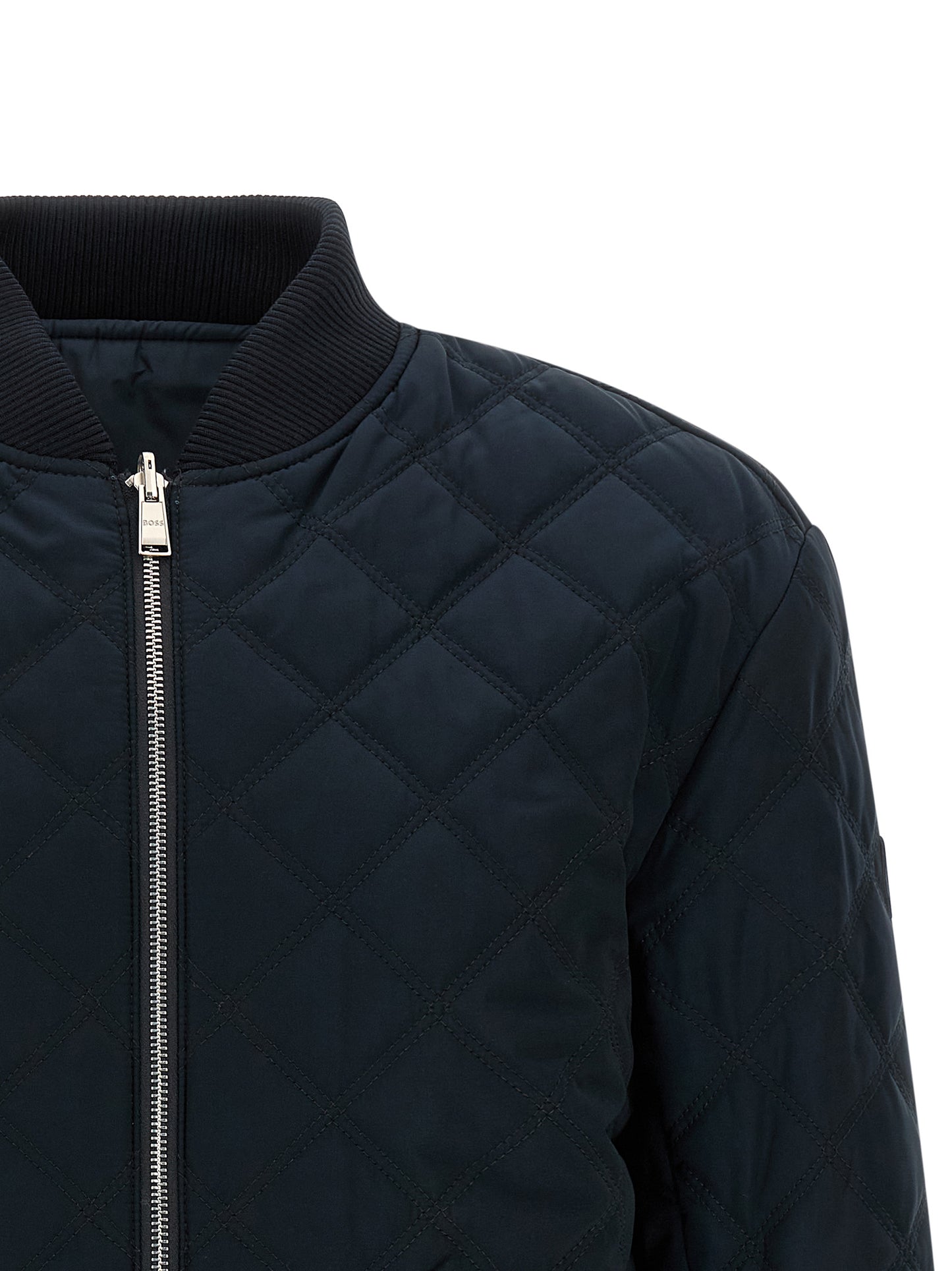 Blue Polyester Bomber
