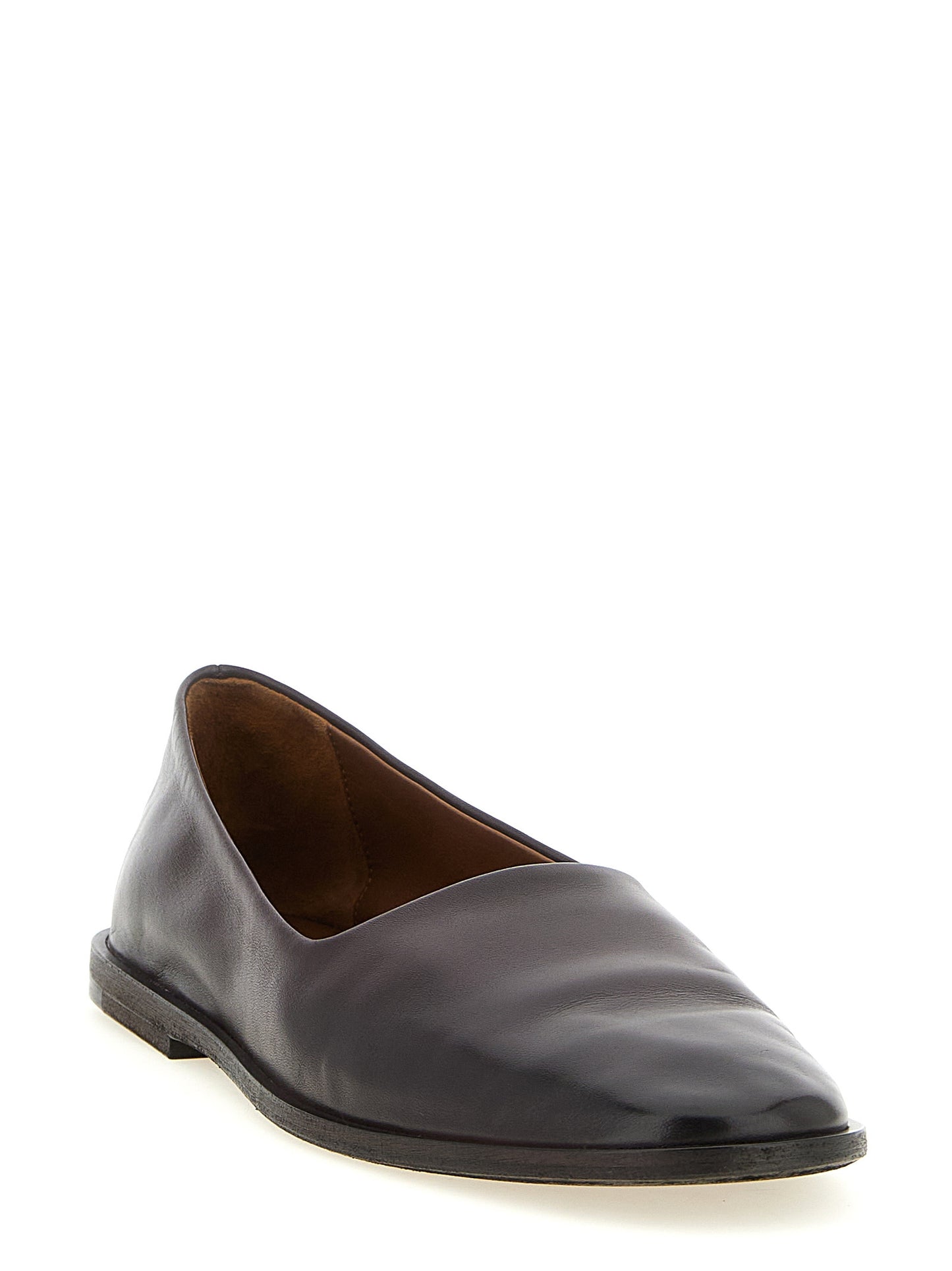 Brown Calfskin Ballet Flats