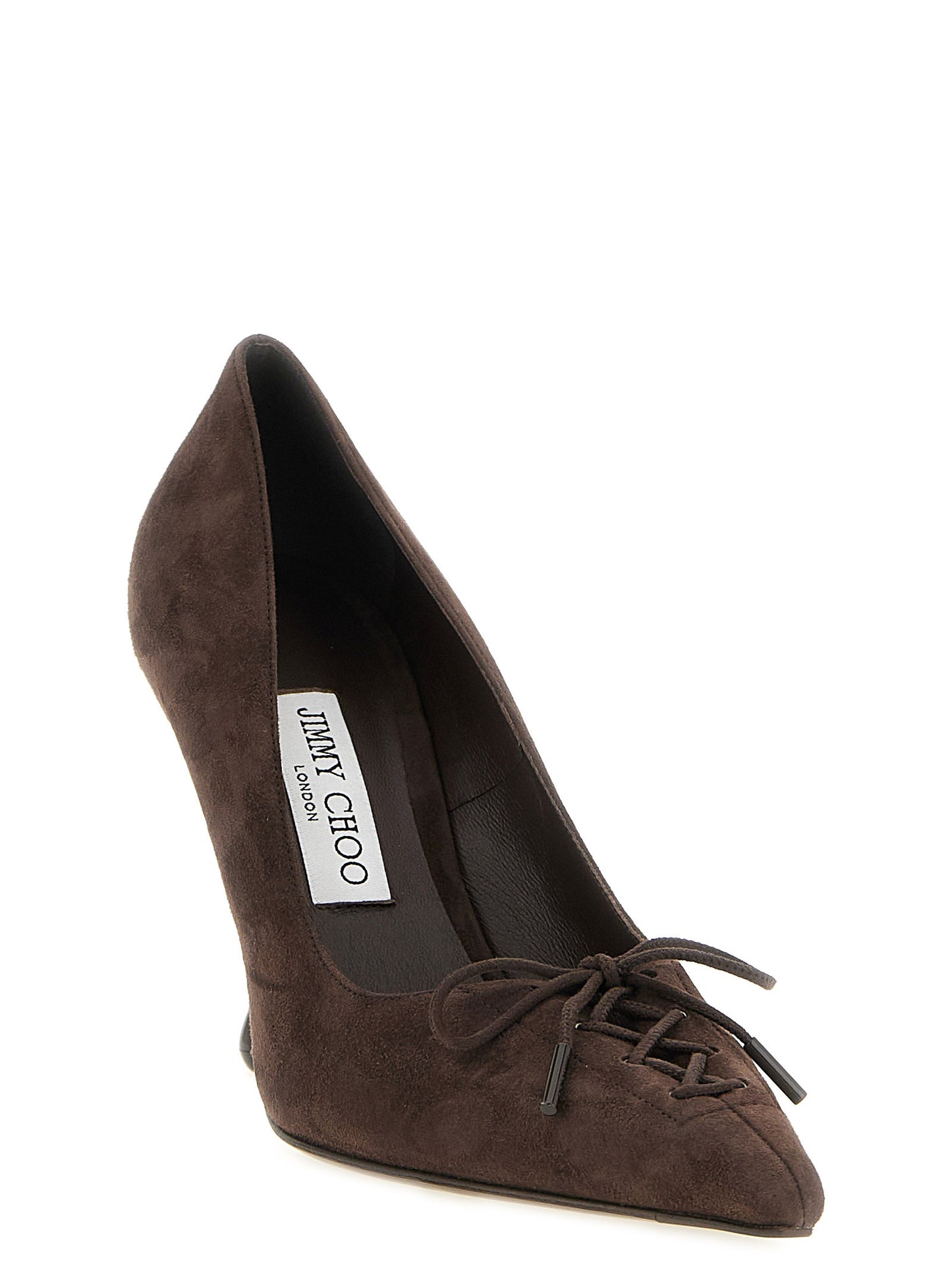 Brown Leather High Heel Pumps