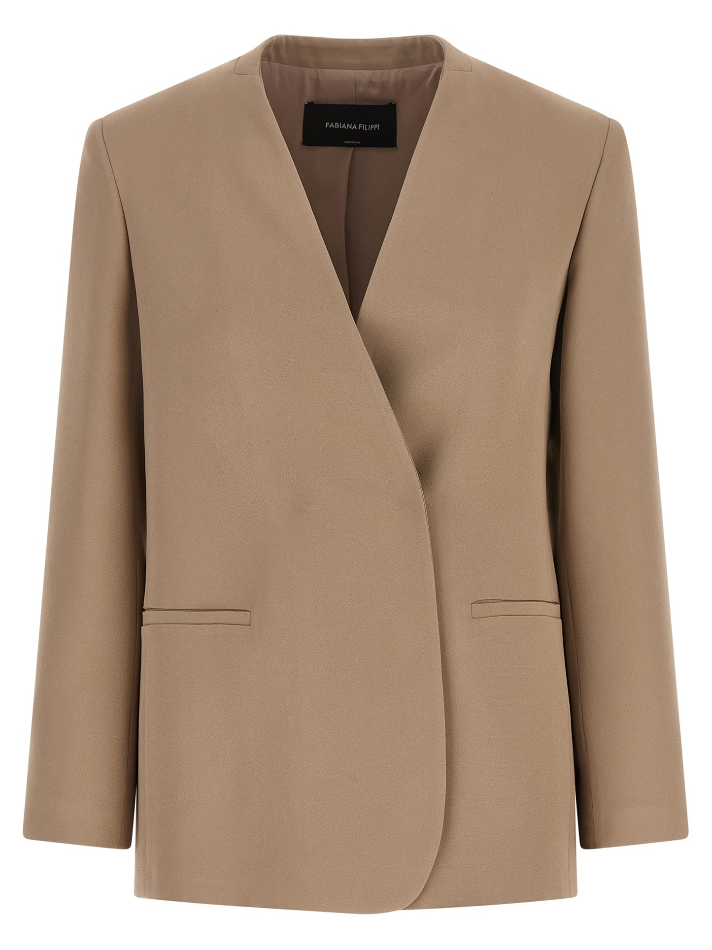Beige Acetate Blazer