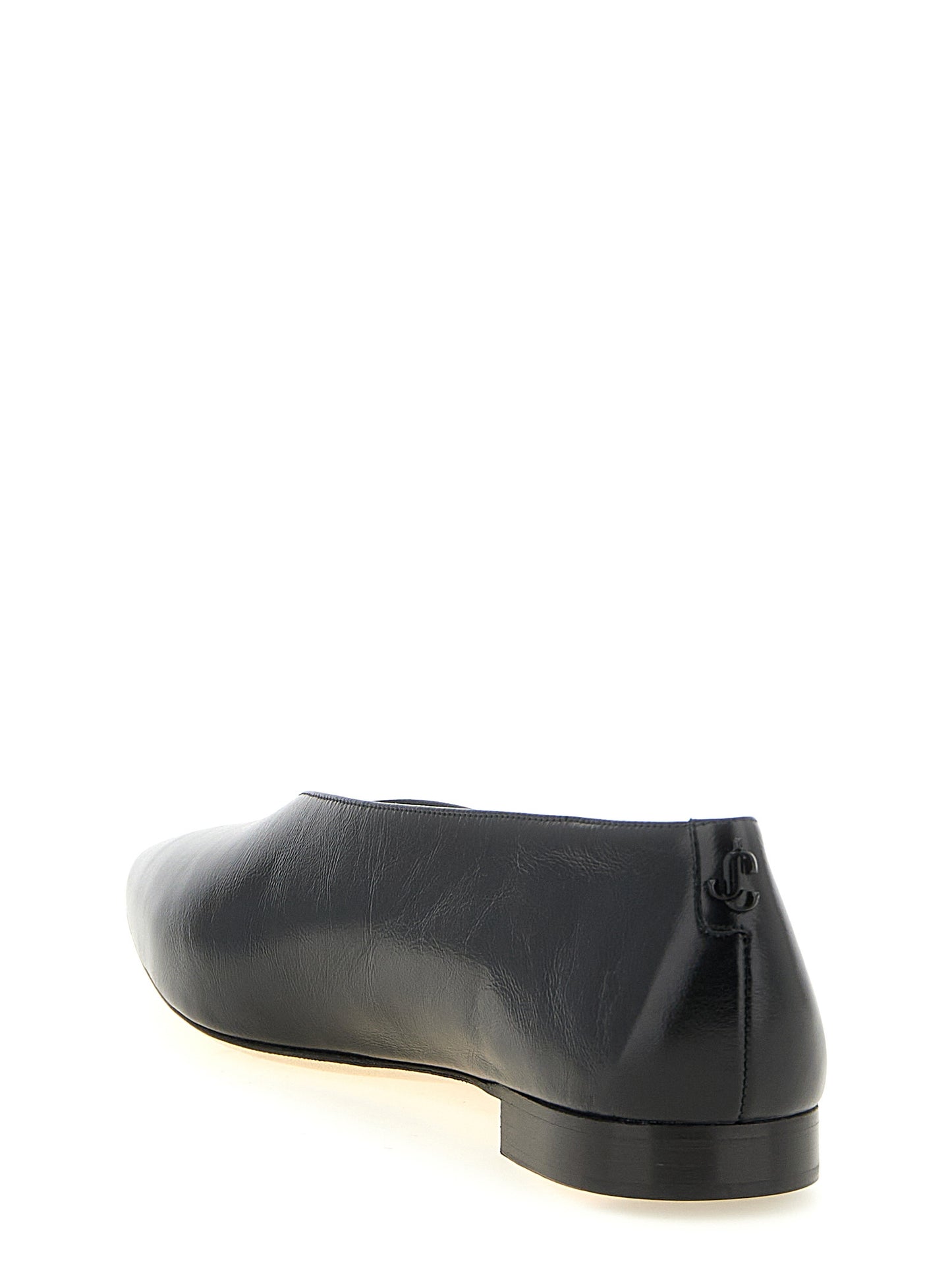 Black Leather Ballet Flats