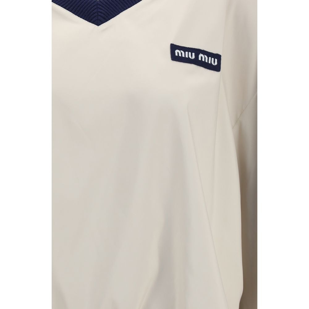 Beige Recycled Polyester Sweatshirt
