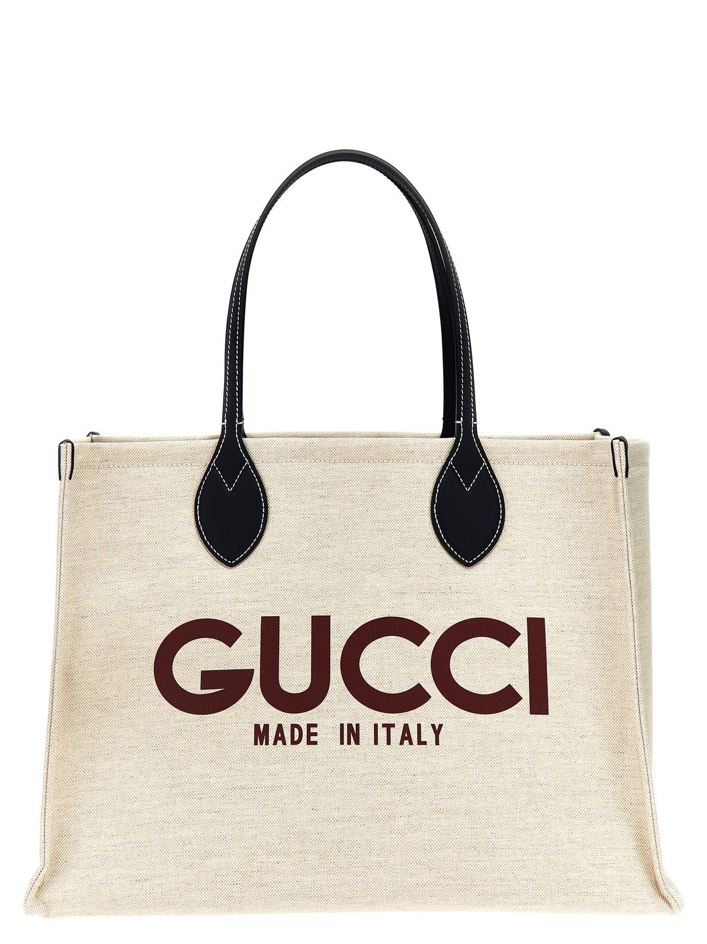 Beige Polyethylene Tote Bag