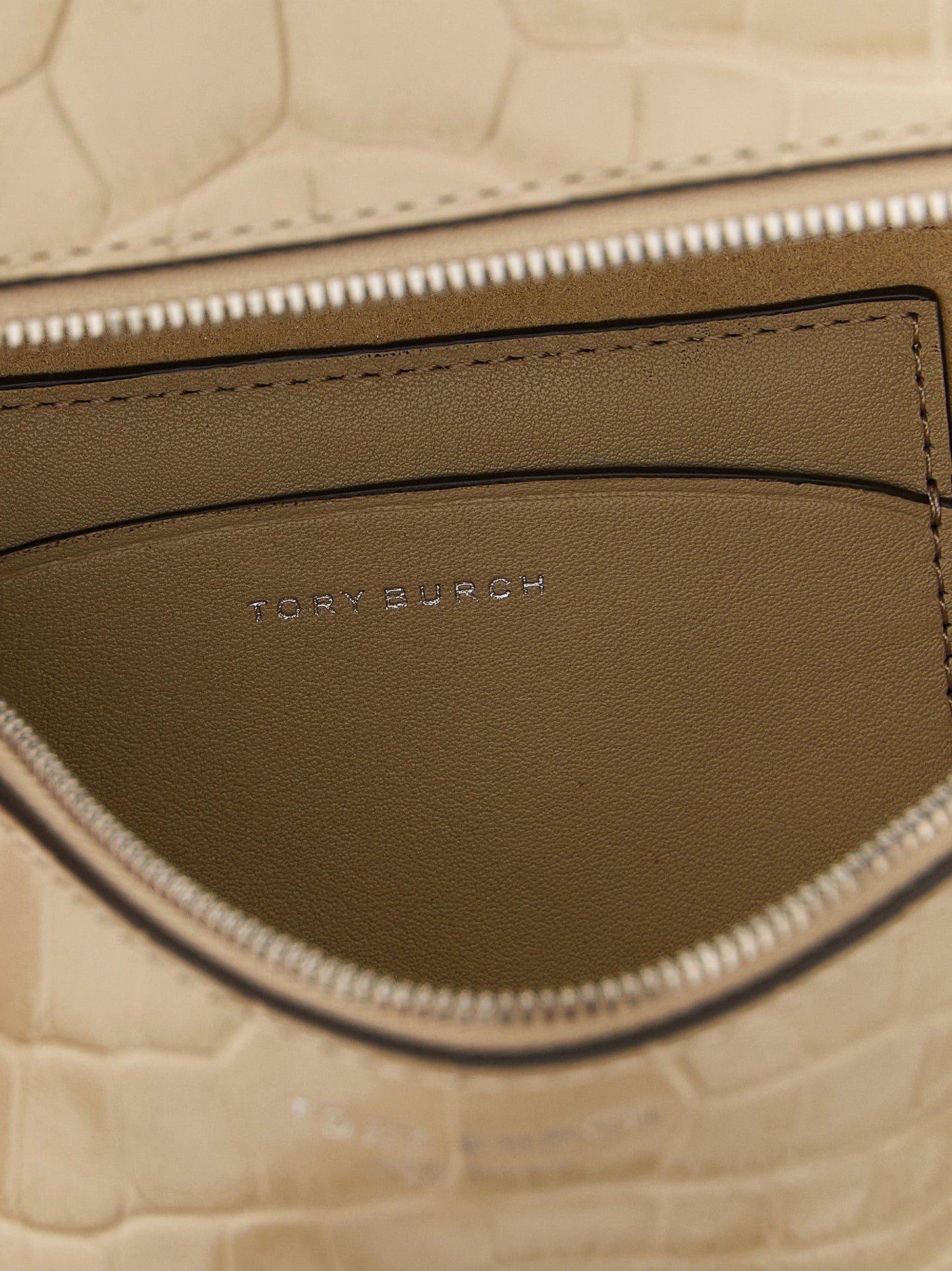Beige Cowhide Shoulder Bag
