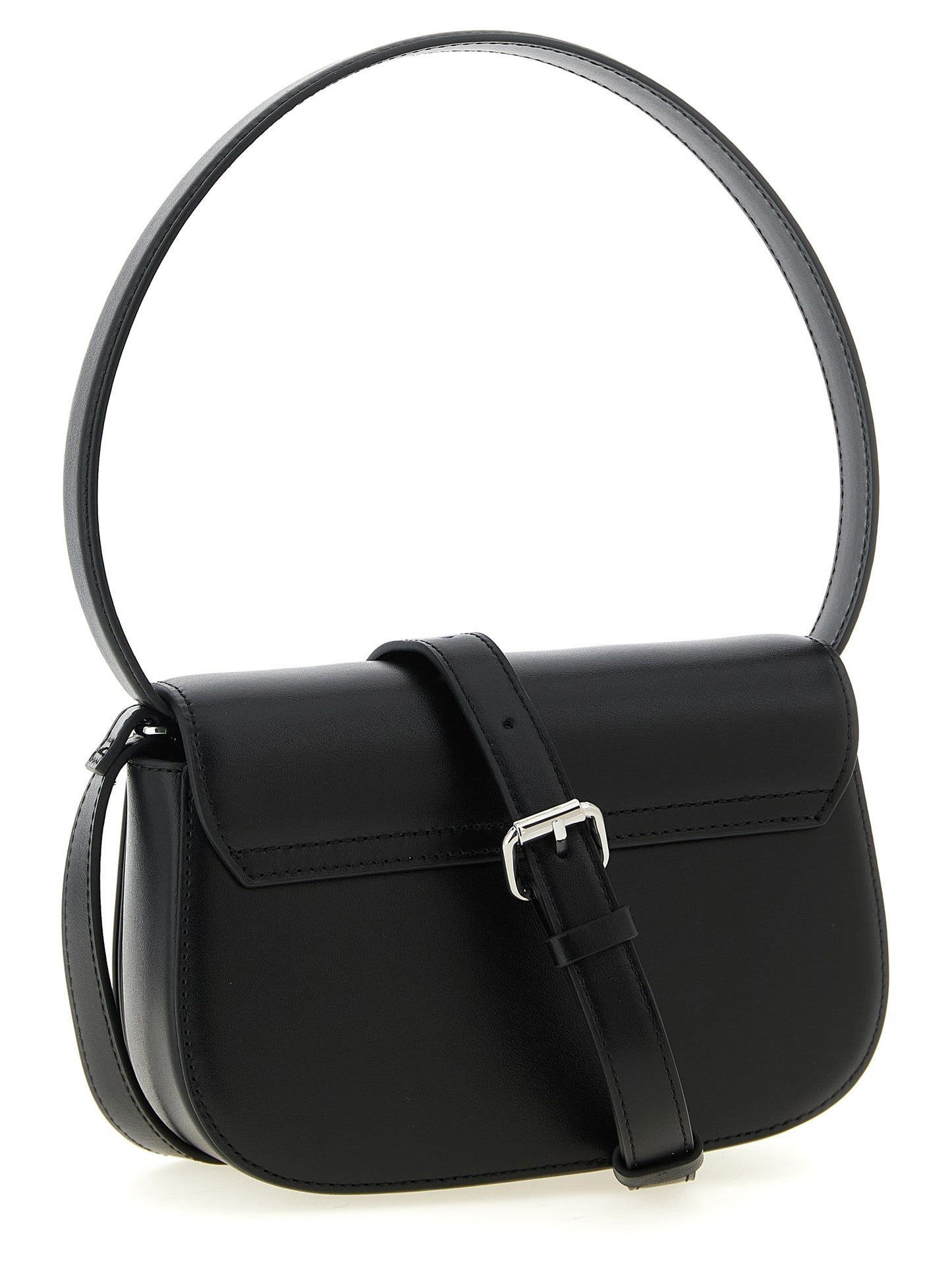 Black Cowhide Shoulder Bag