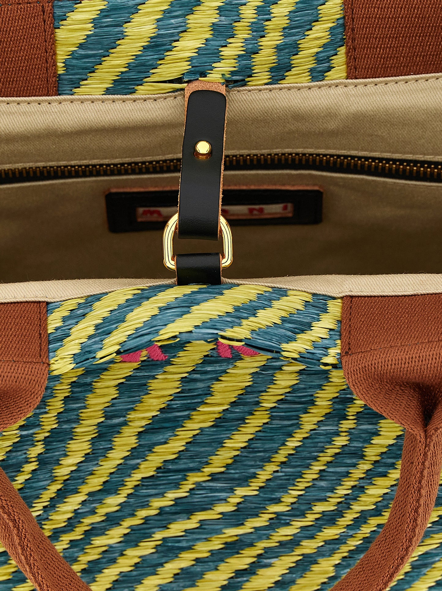 Multicolor Polyamide Handbag