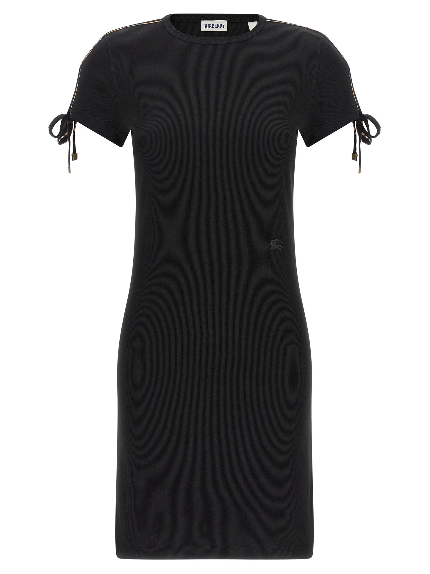 Black Cotton Short Dress
