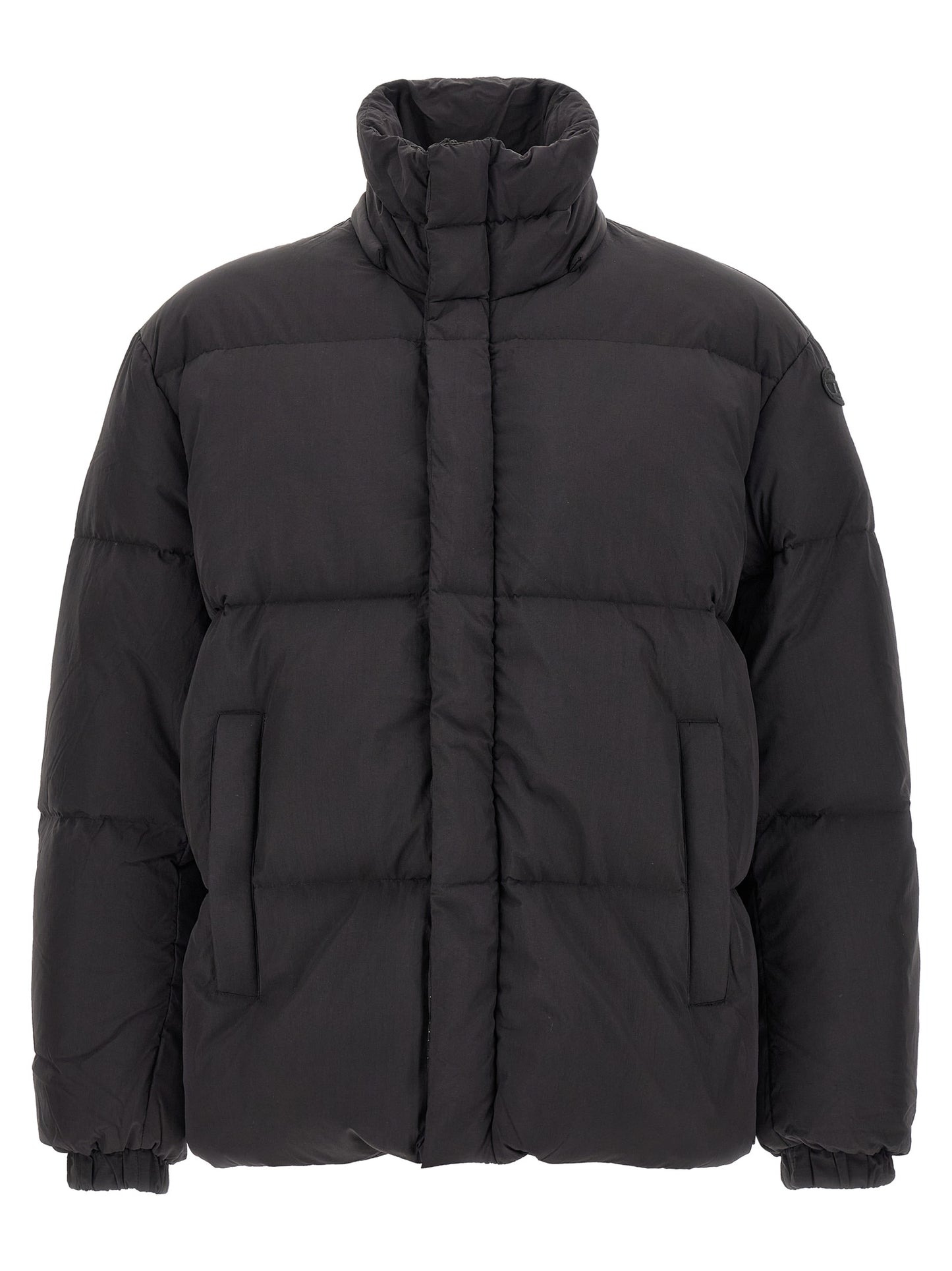 Black Polyamide Full-Length Jacket