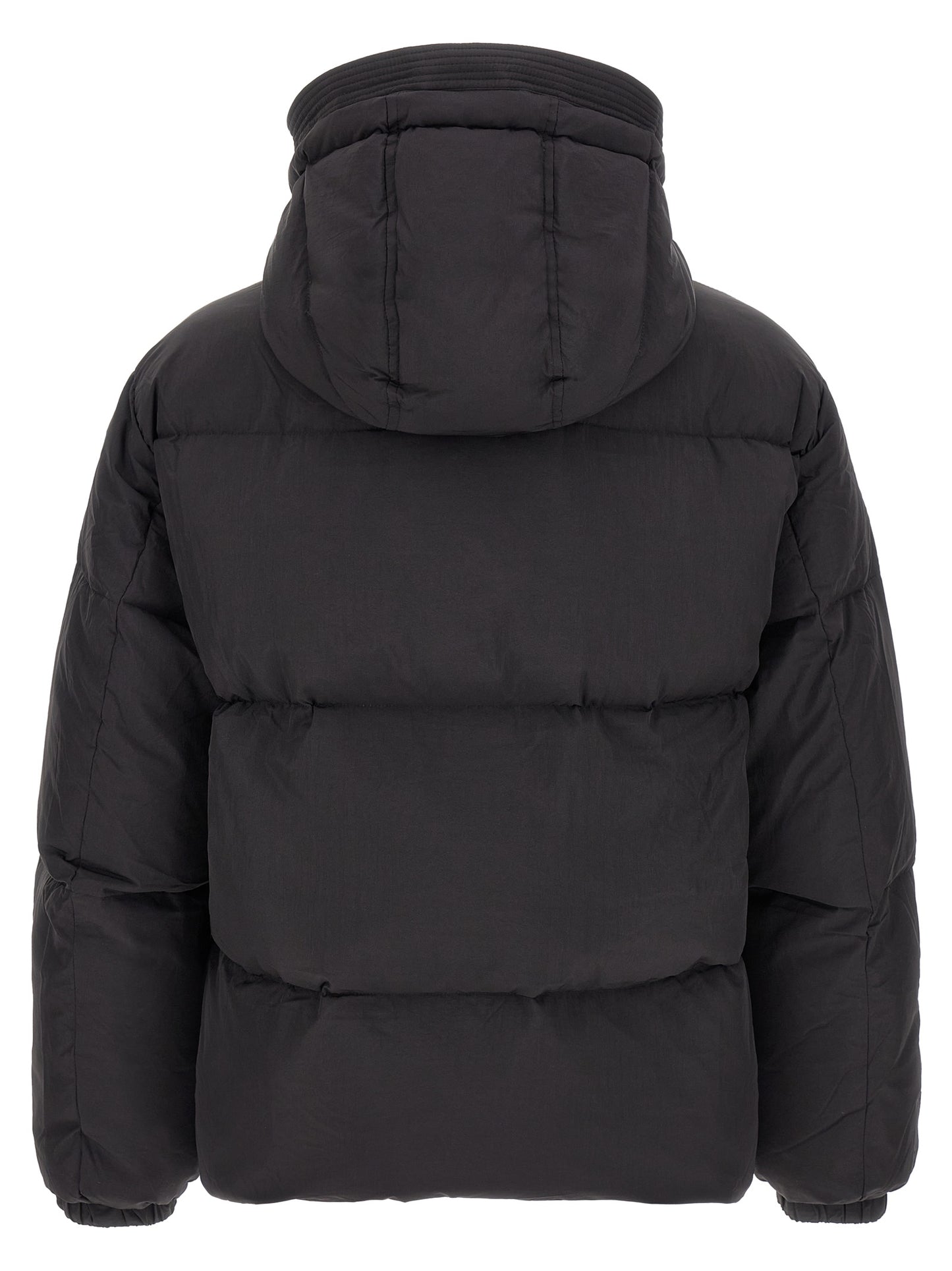 Black Polyamide Full-Length Jacket