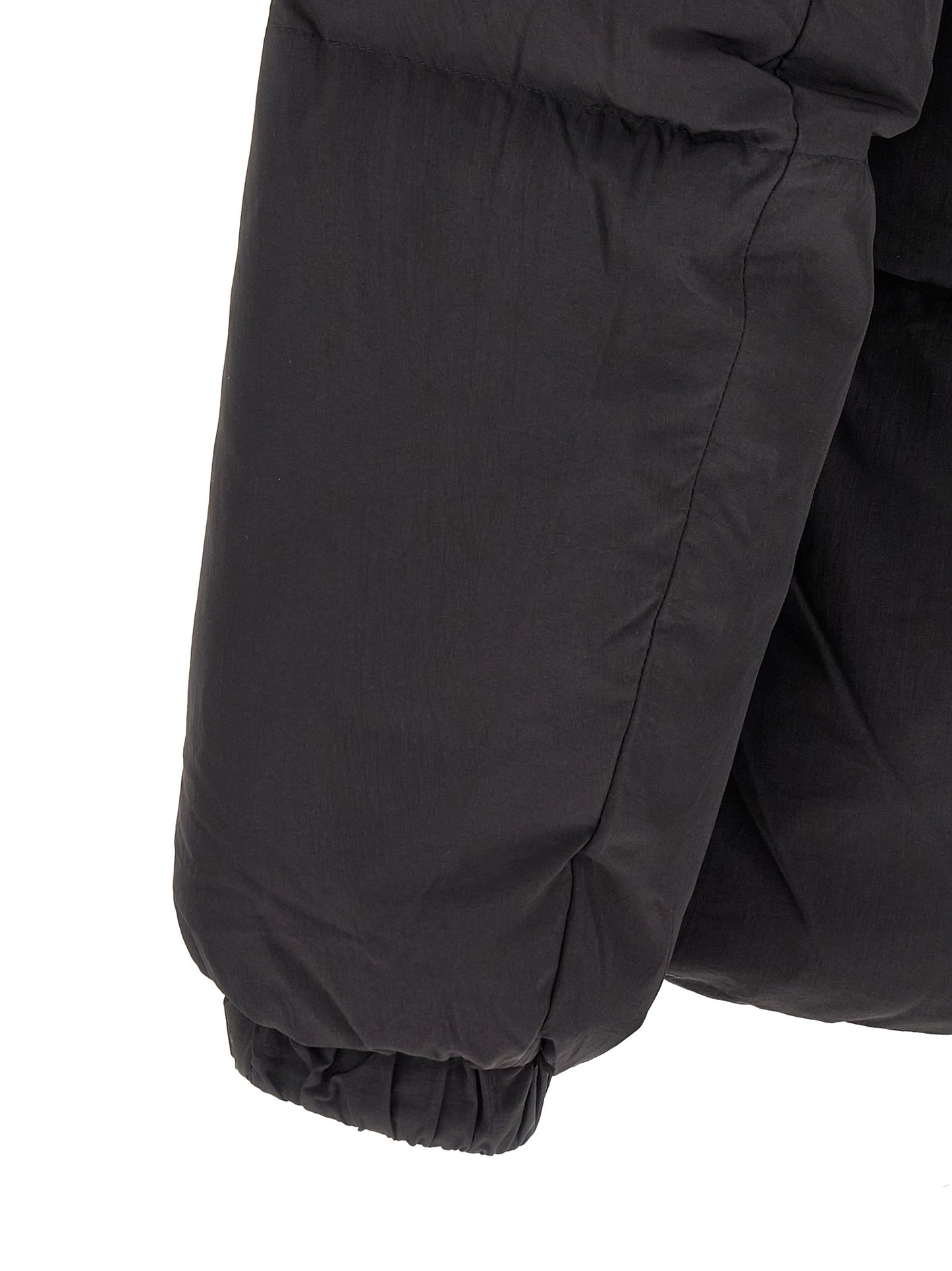 Black Polyamide Full-Length Jacket