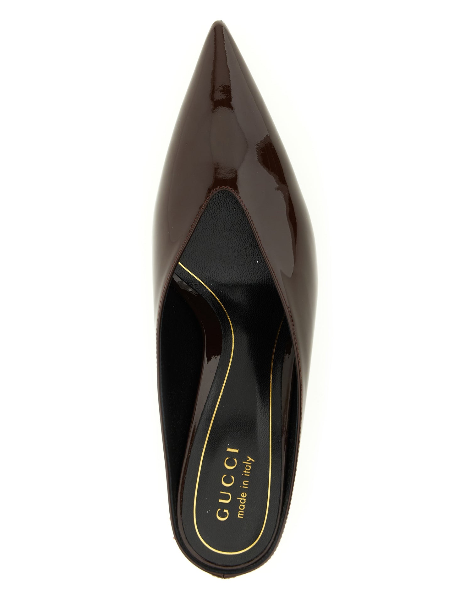 Bordeaux Calfskin Mid Heel Pumps