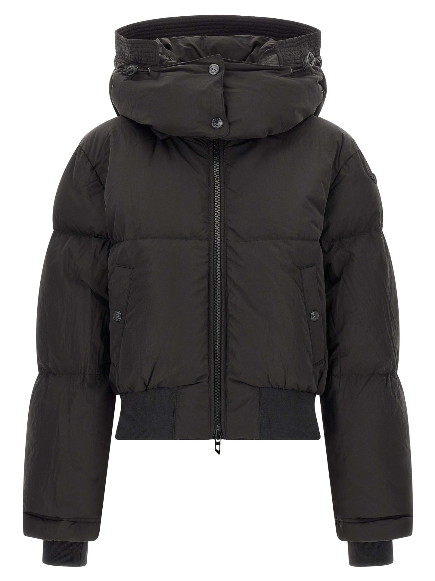 Black Polyamide Full-Length Jacket