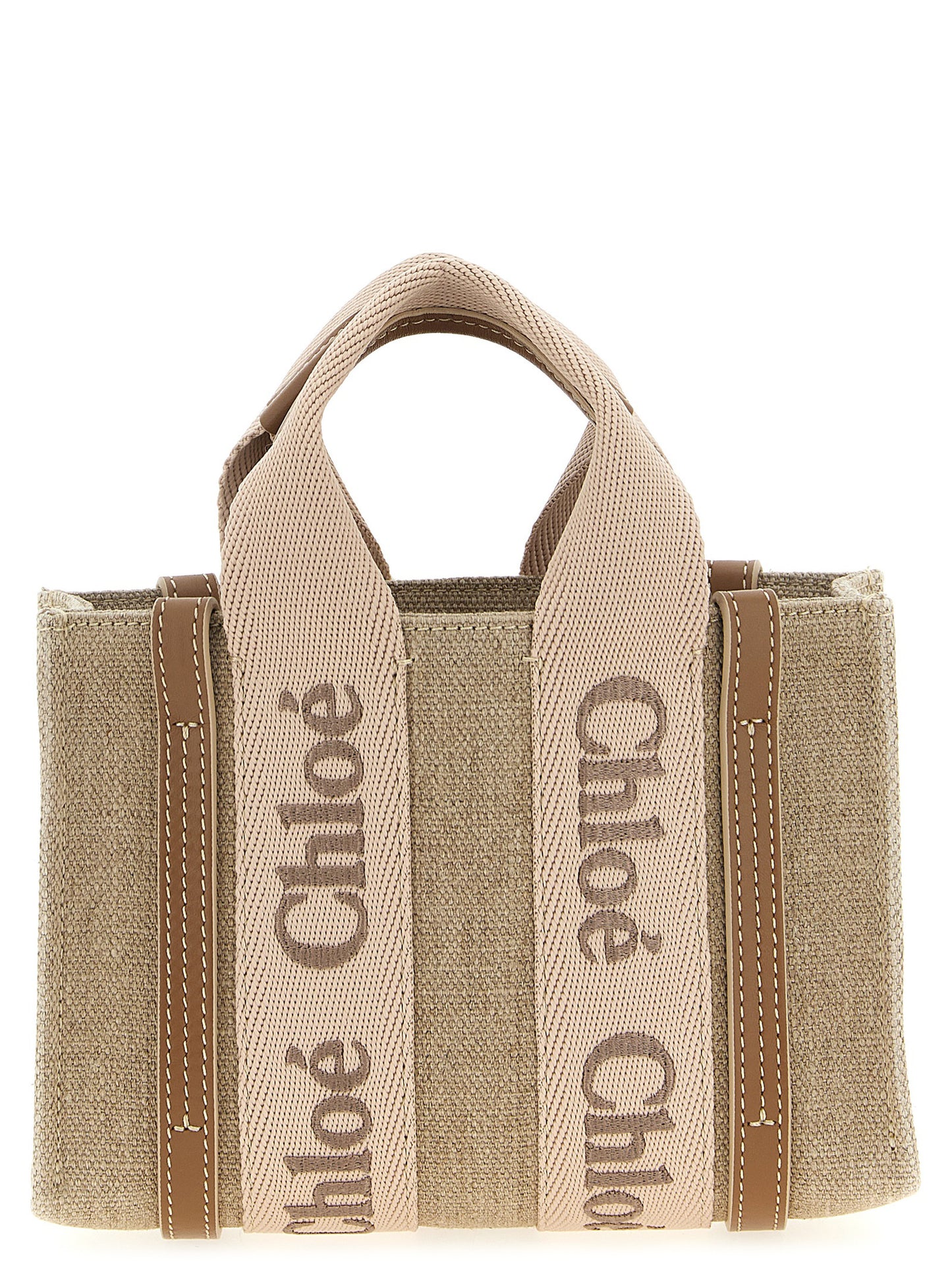 Multicolor Linen Handbag