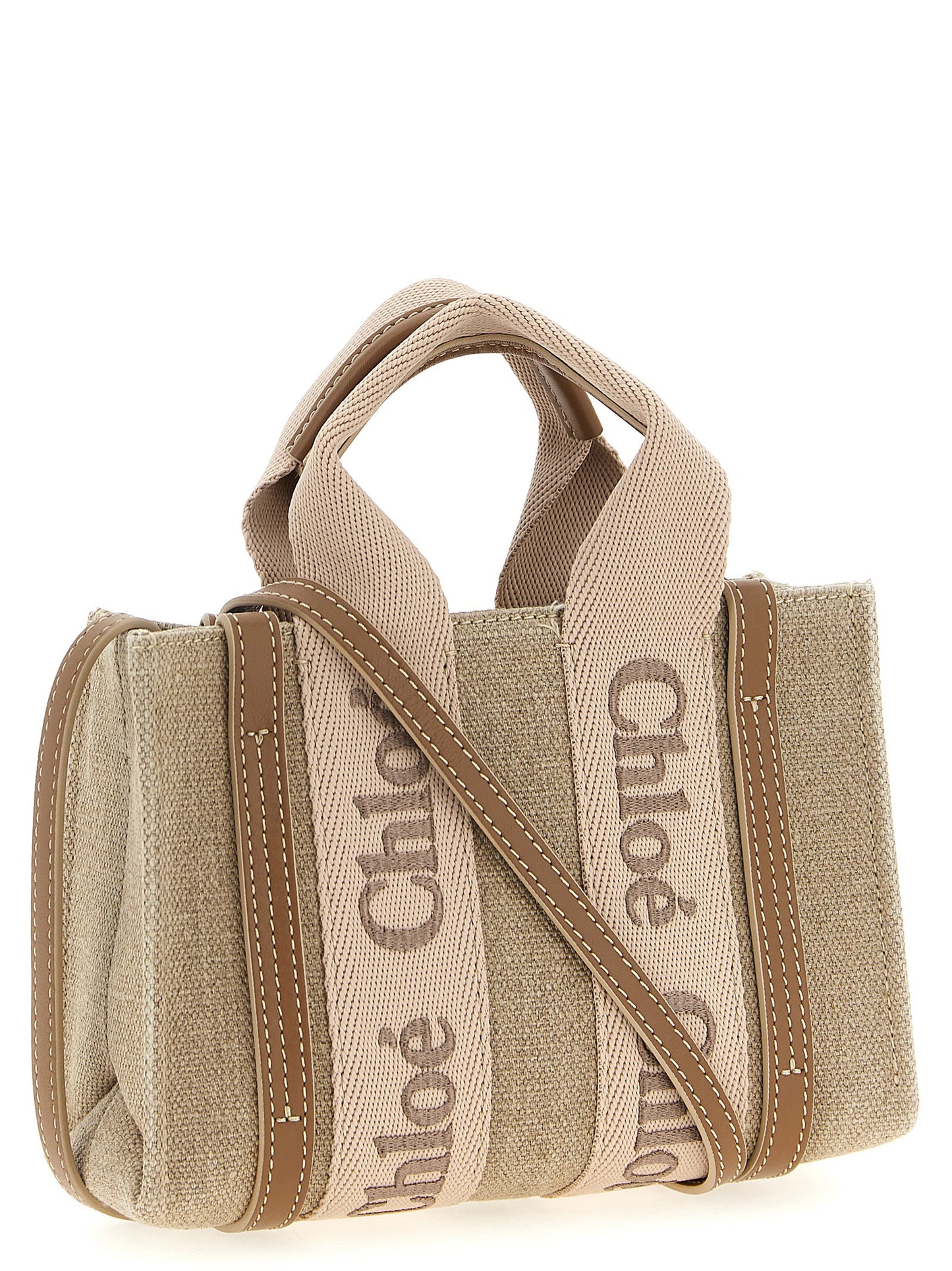 Multicolor Linen Handbag