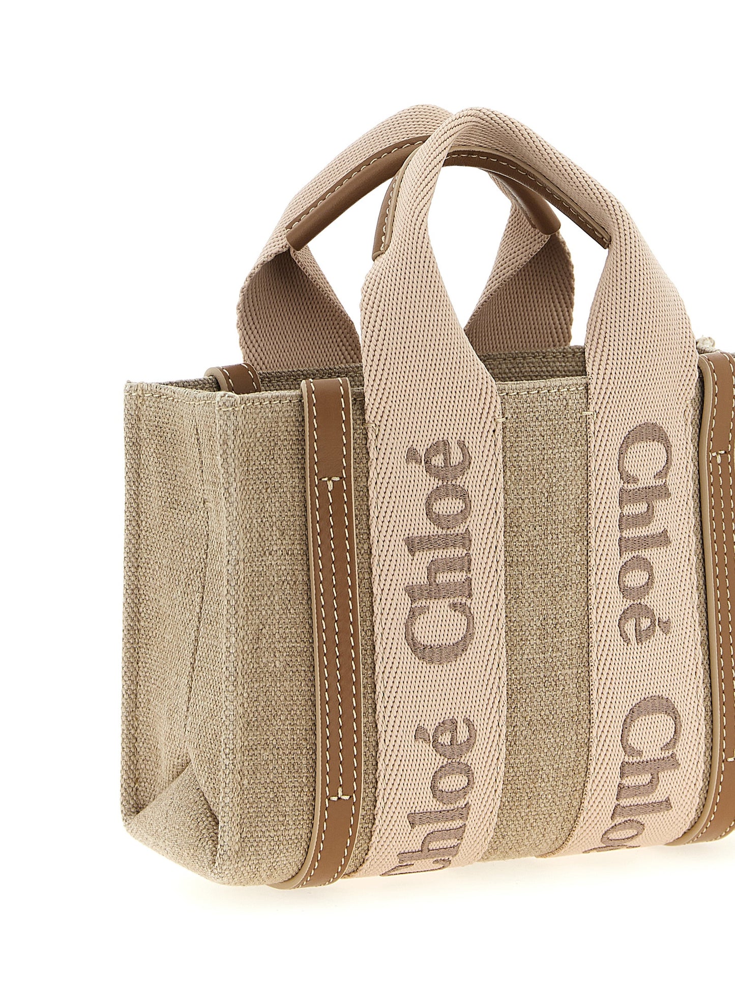 Multicolor Linen Handbag