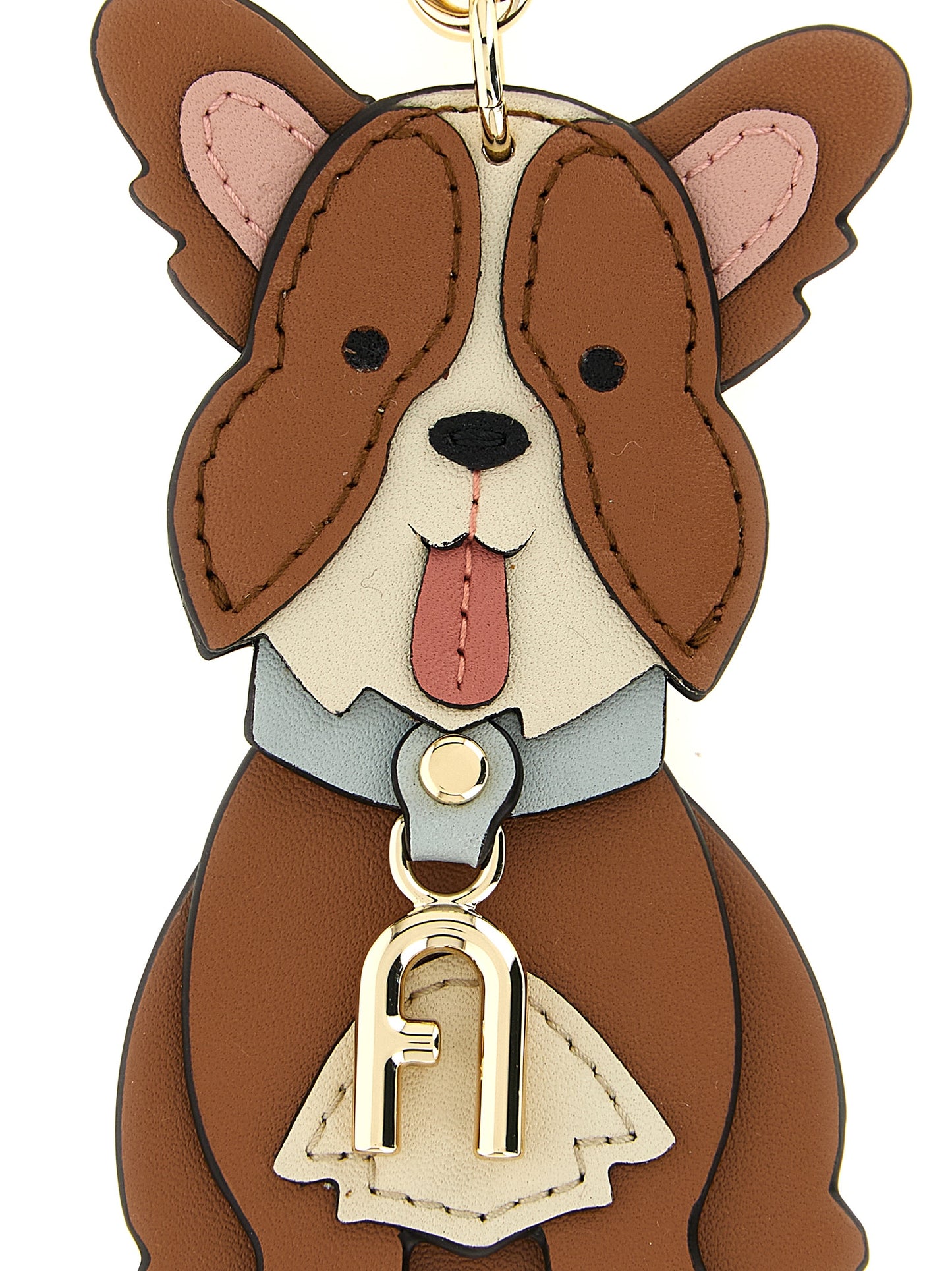 Brown Leather Keychain