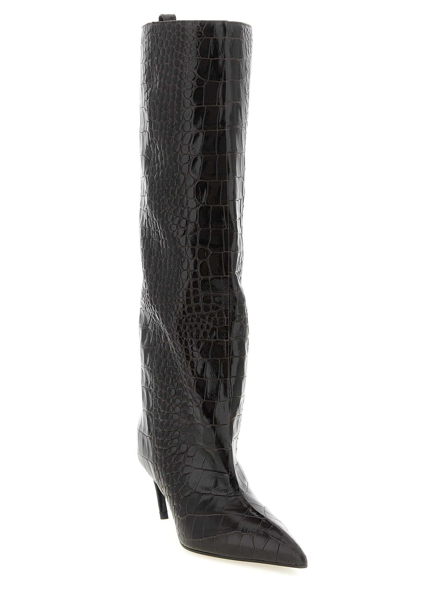 Brown Bovine Leather Over The Knee