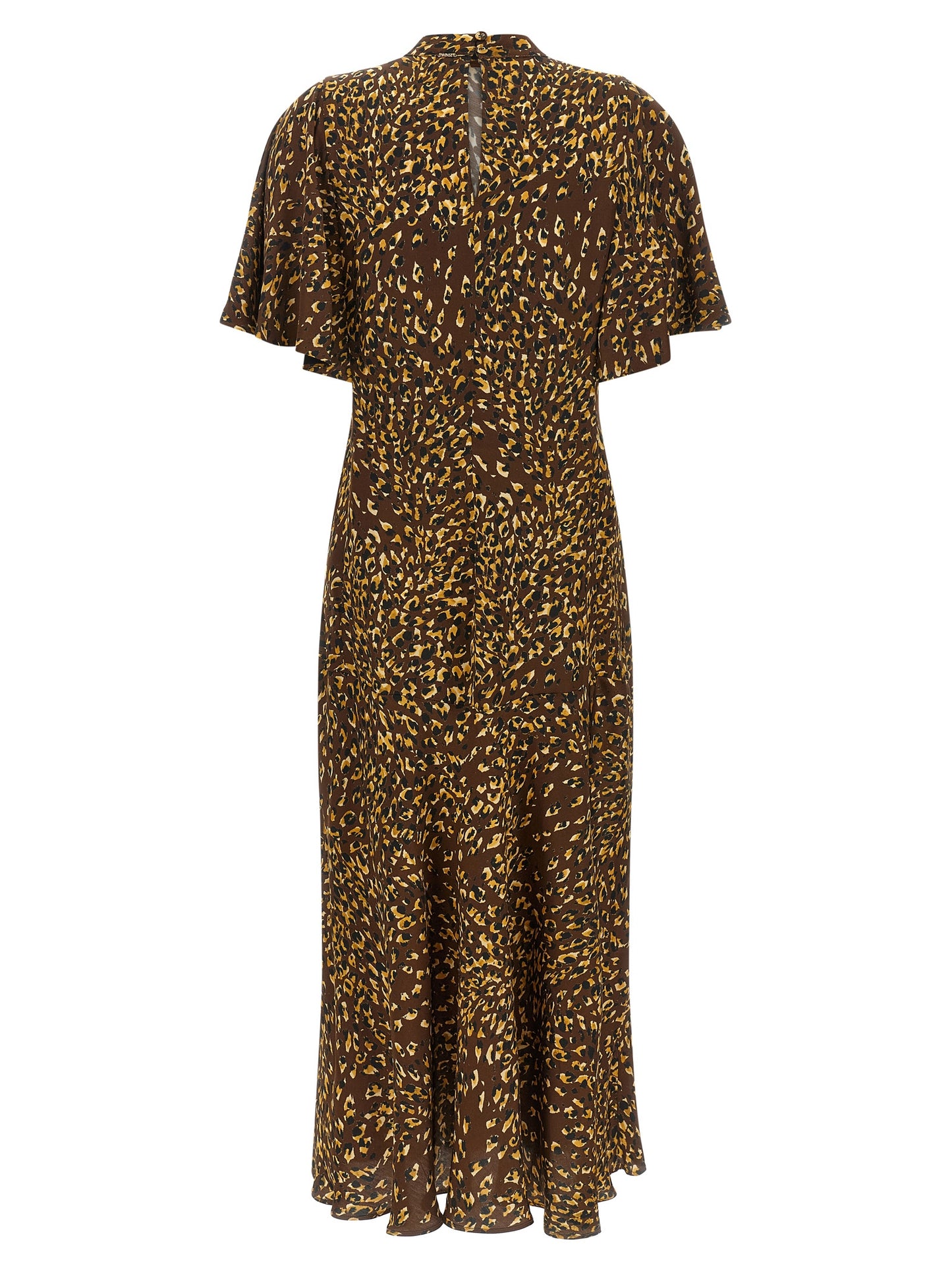 Brown Viscose Long Dress