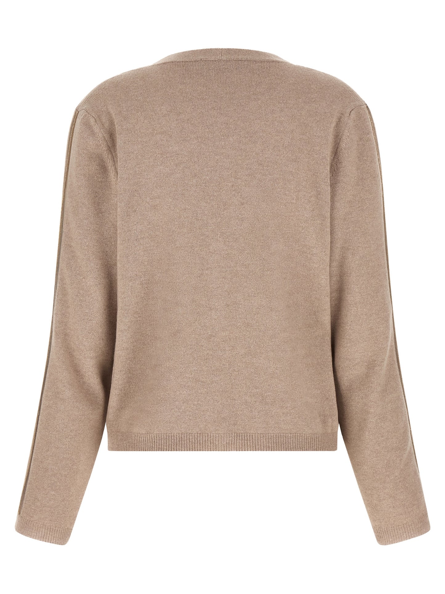 Beige Virgin Wool Cardigan