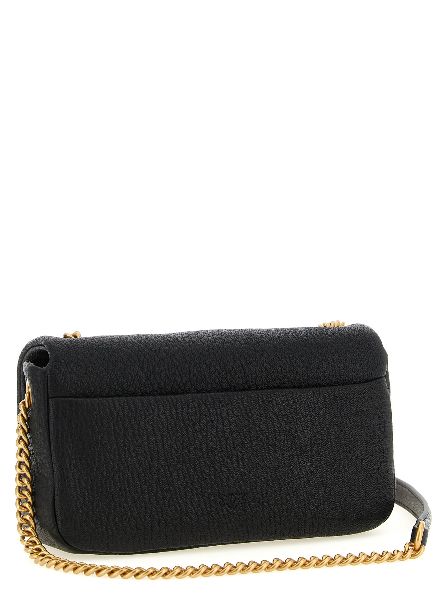 Black Lamb Leather Shoulder Bag