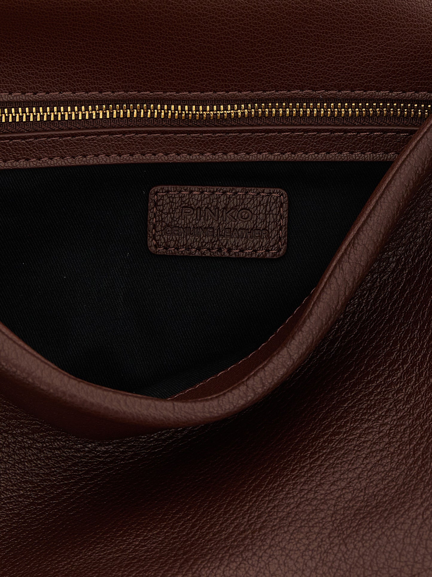 Brown Lamb Leather Shoulder Bag