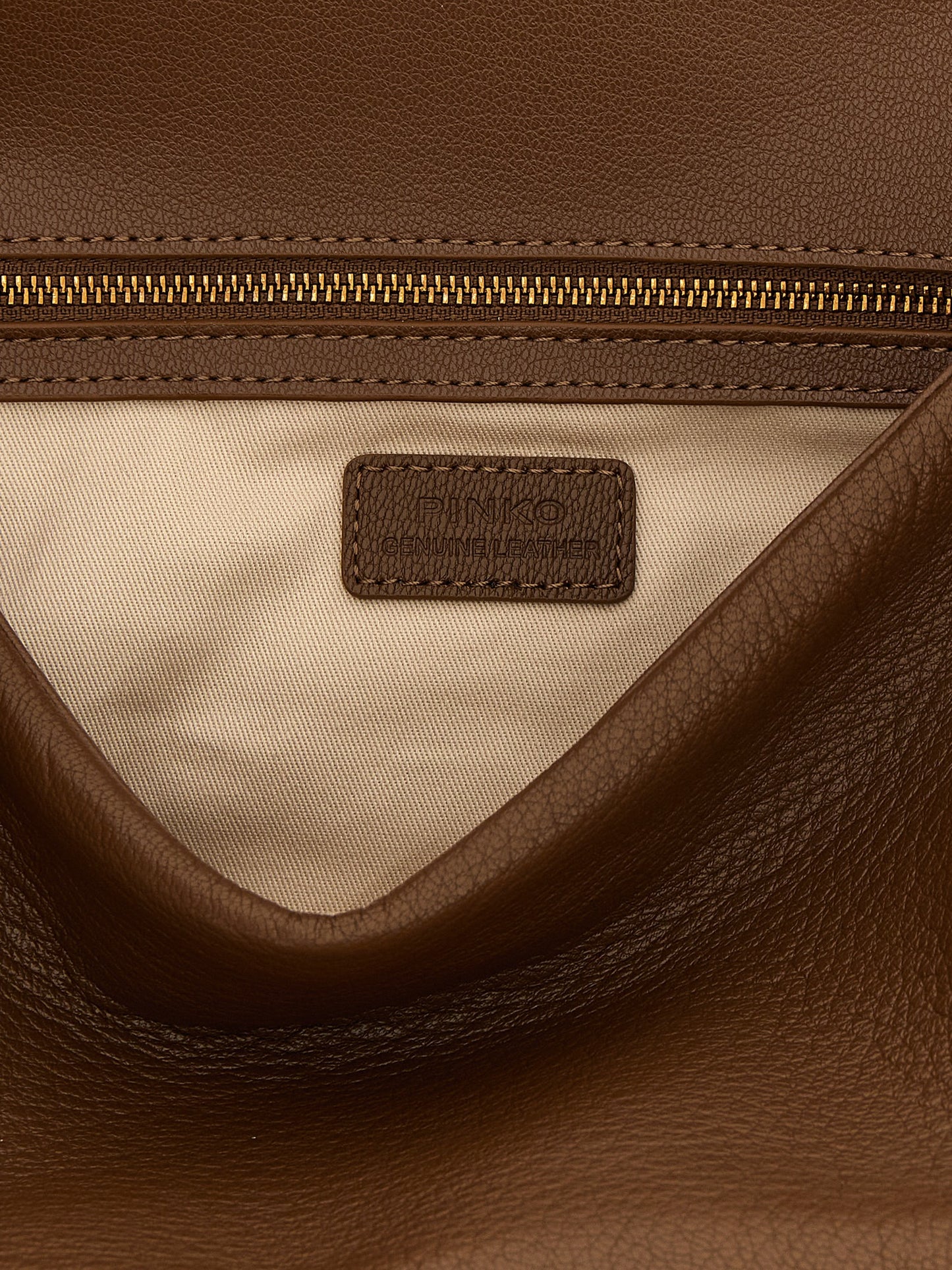 Brown Lamb Leather Shoulder Bag