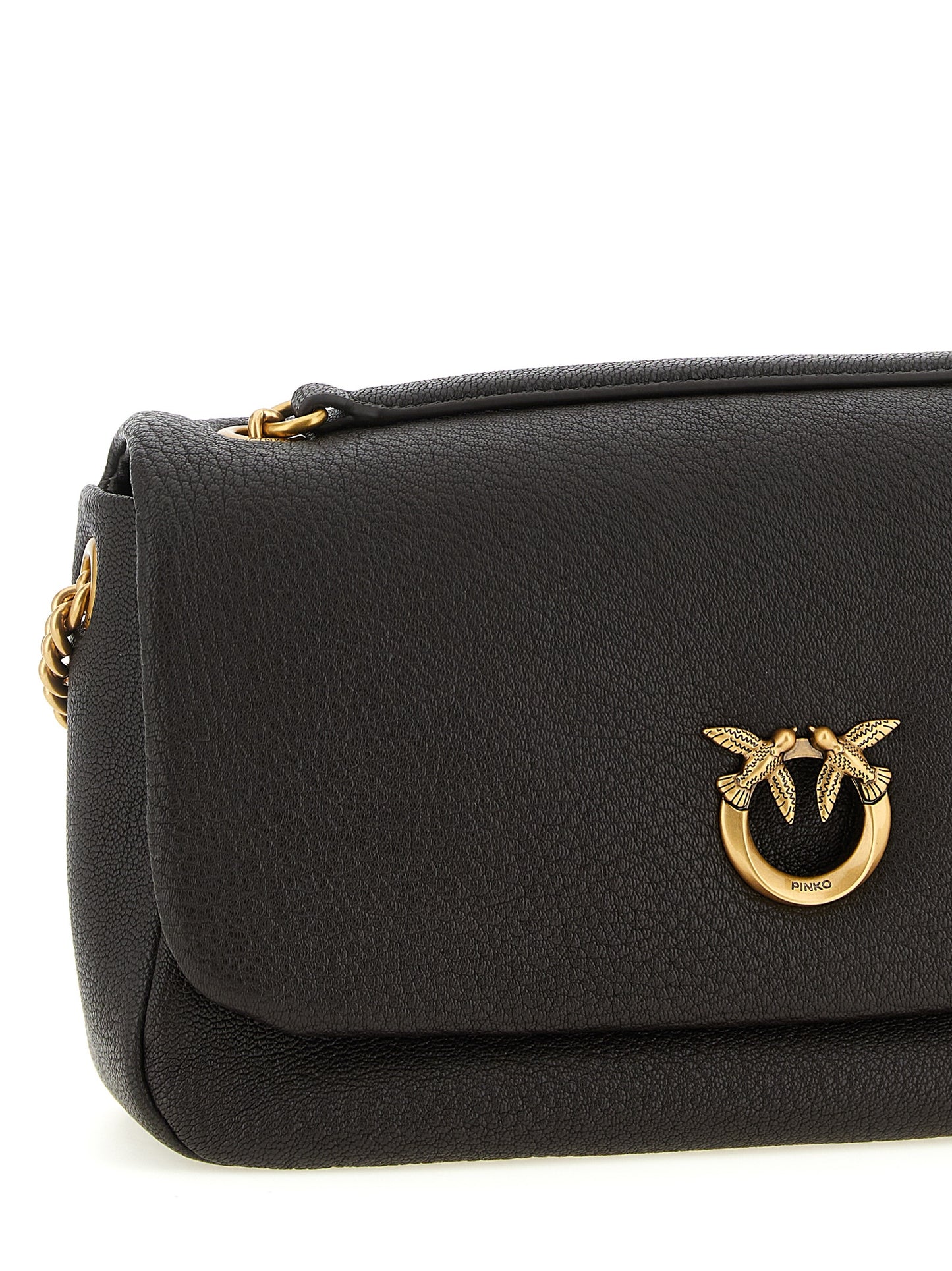 Brown Lamb Leather Shoulder Bag