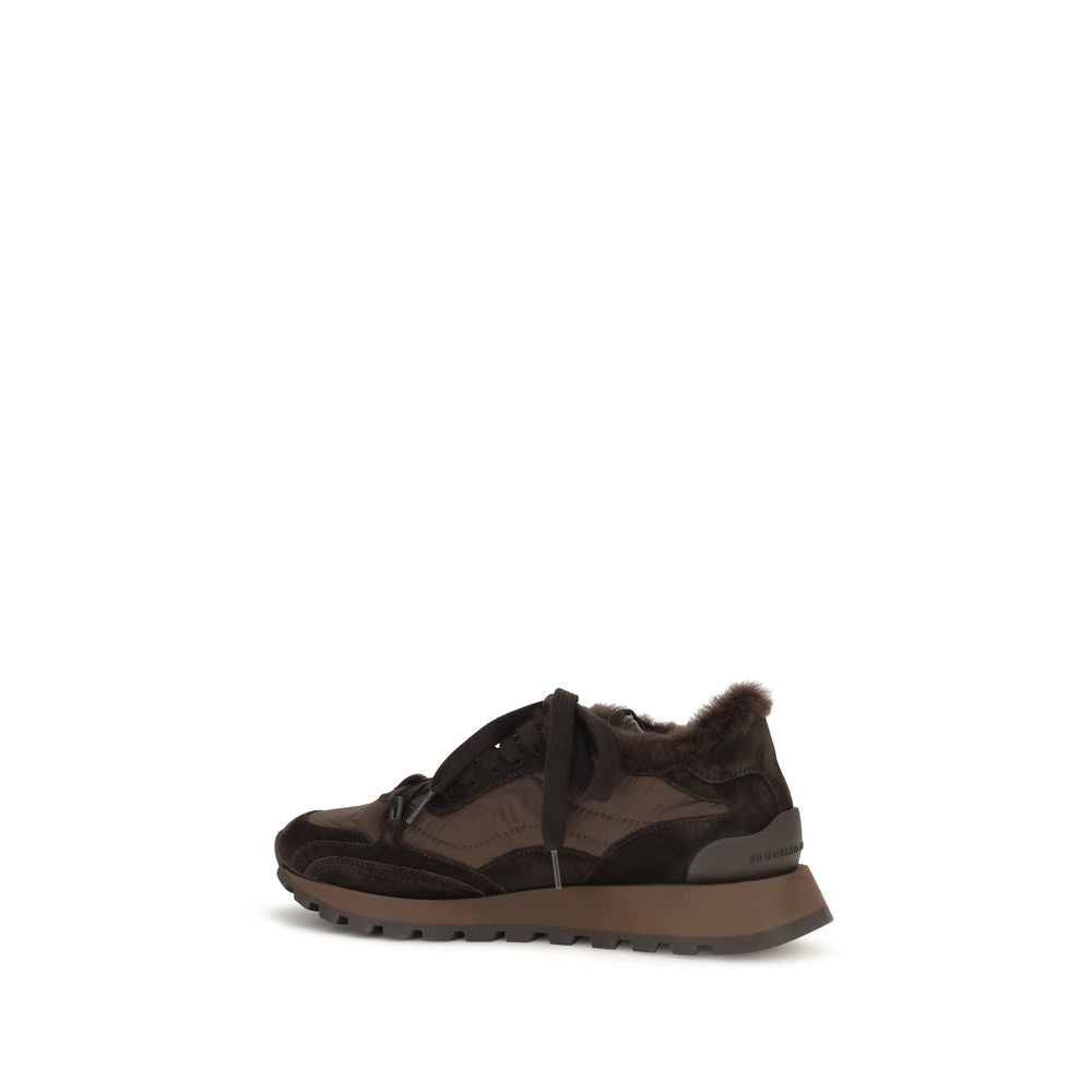 Brown Calf Leather Bos Taurus Athletic Sneakers