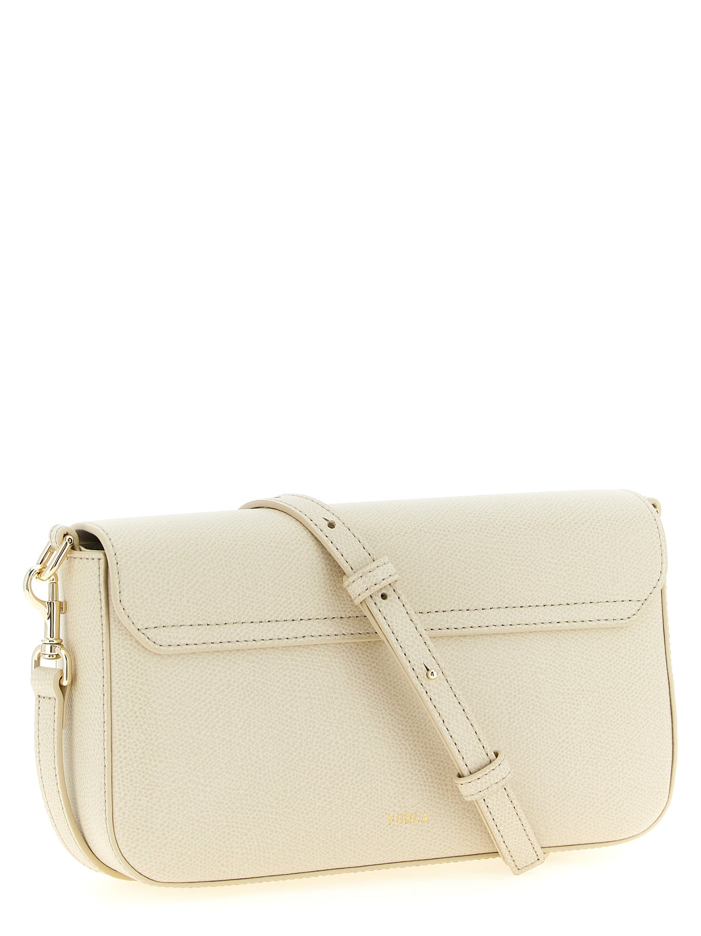 White Calfskin Crossbody Bag