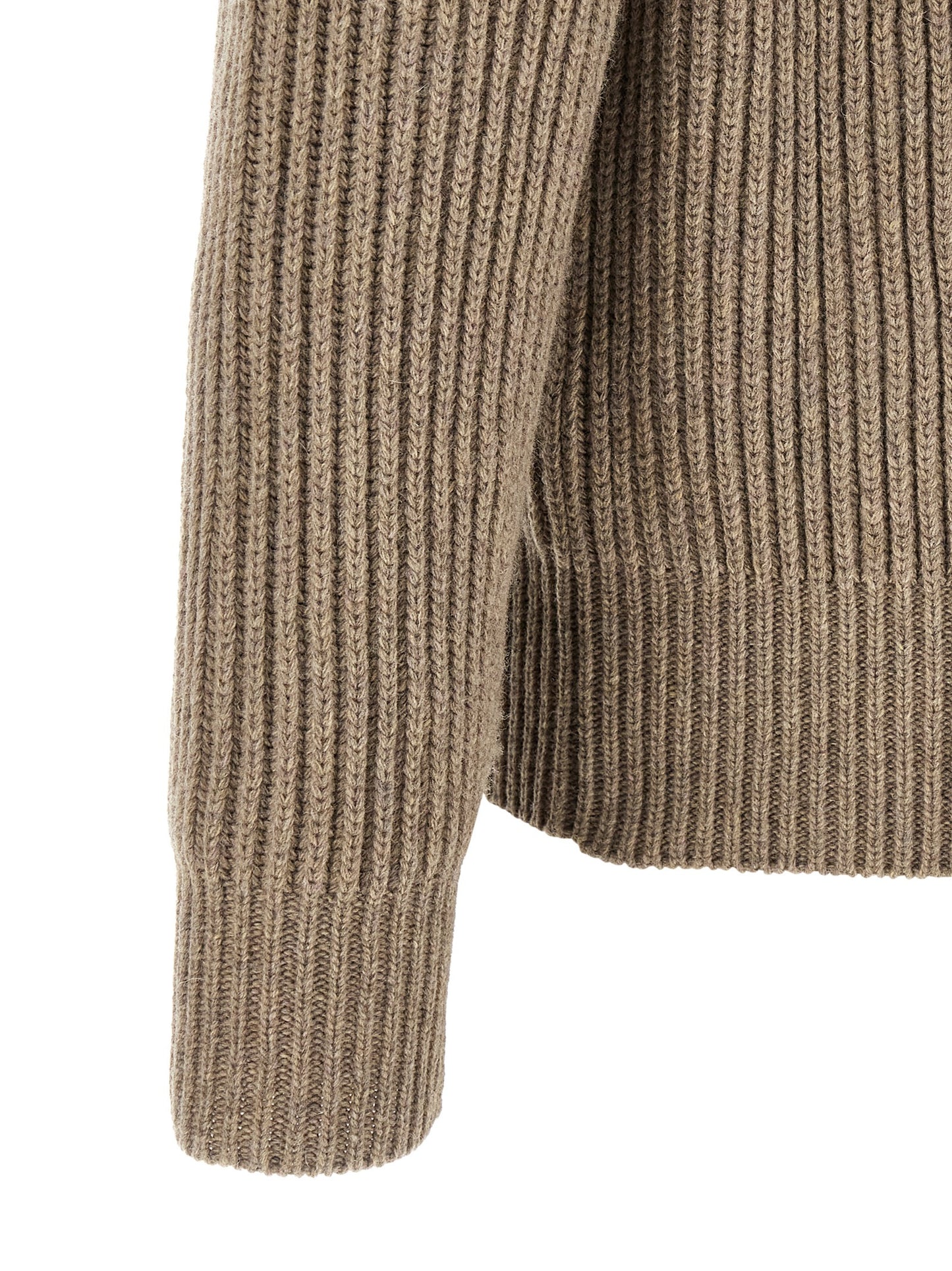 Beige Wool Full-Length Jacket