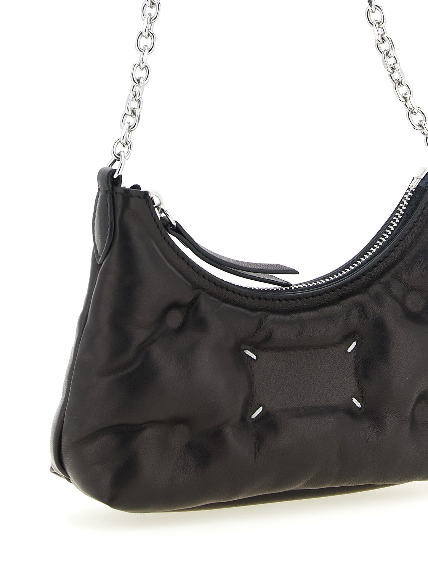Black Lamb Leather Crossbody Bag