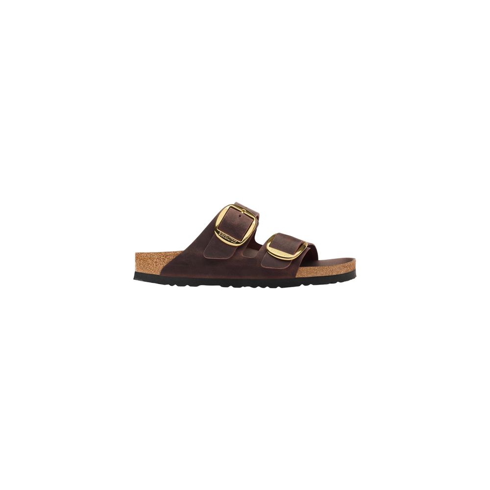Brown Leather Flat Sandals
