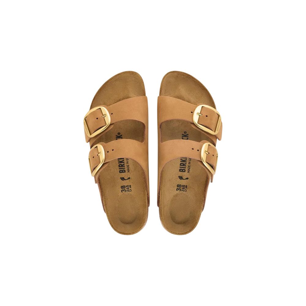 Brown Leather Flat Sandals