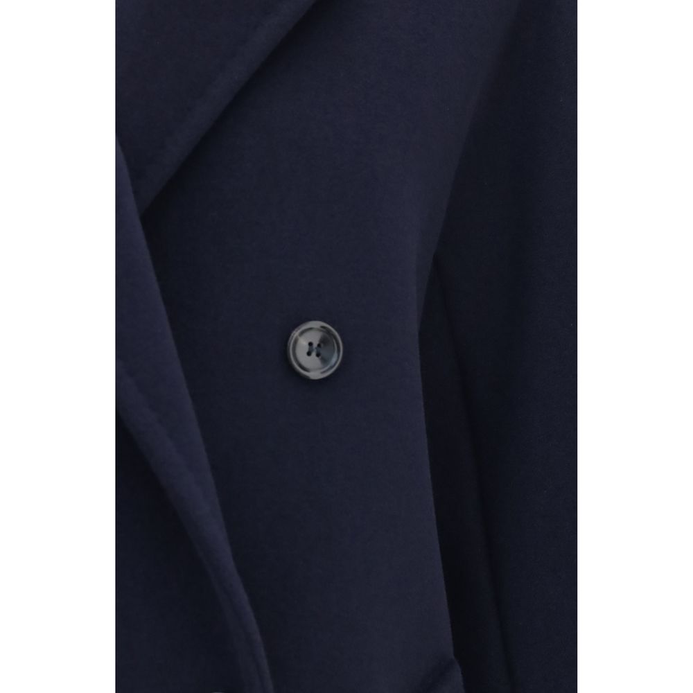 Blue Wool Oves Aries Full-Length Jacket