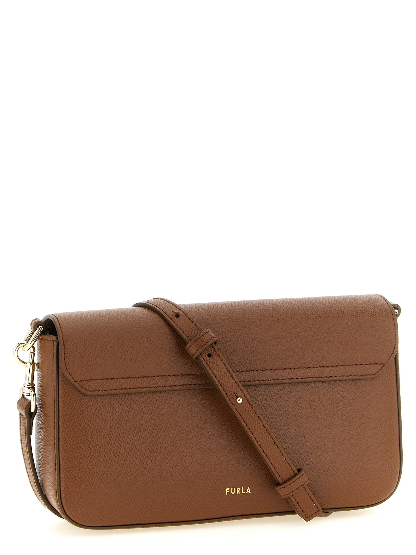 Brown Calfskin Crossbody Bag