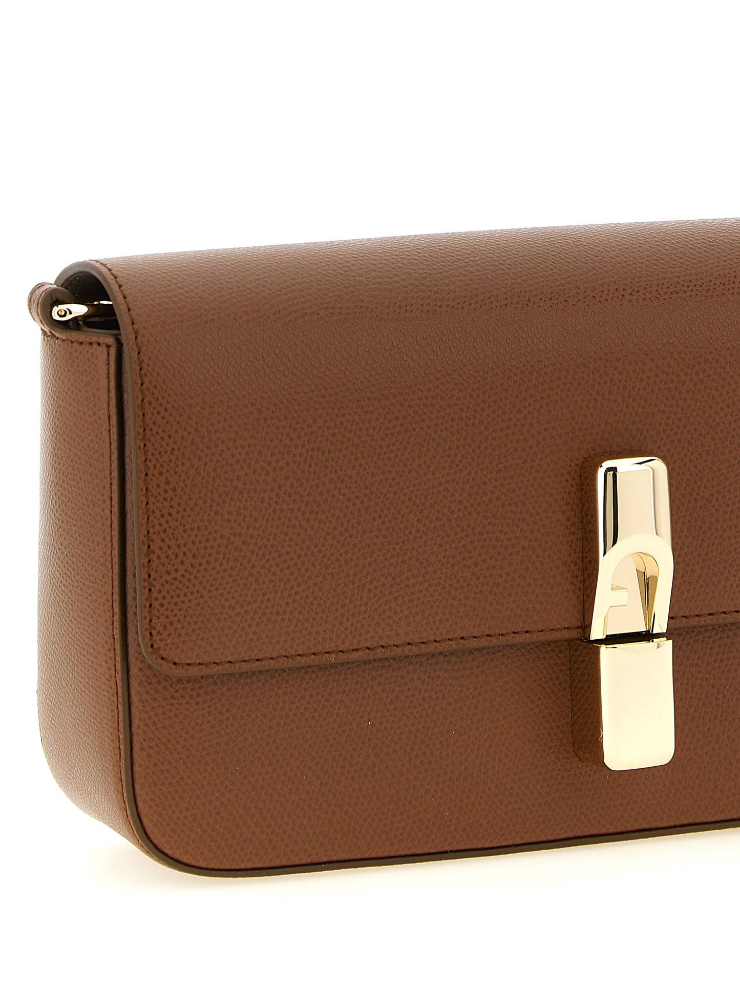 Brown Calfskin Crossbody Bag