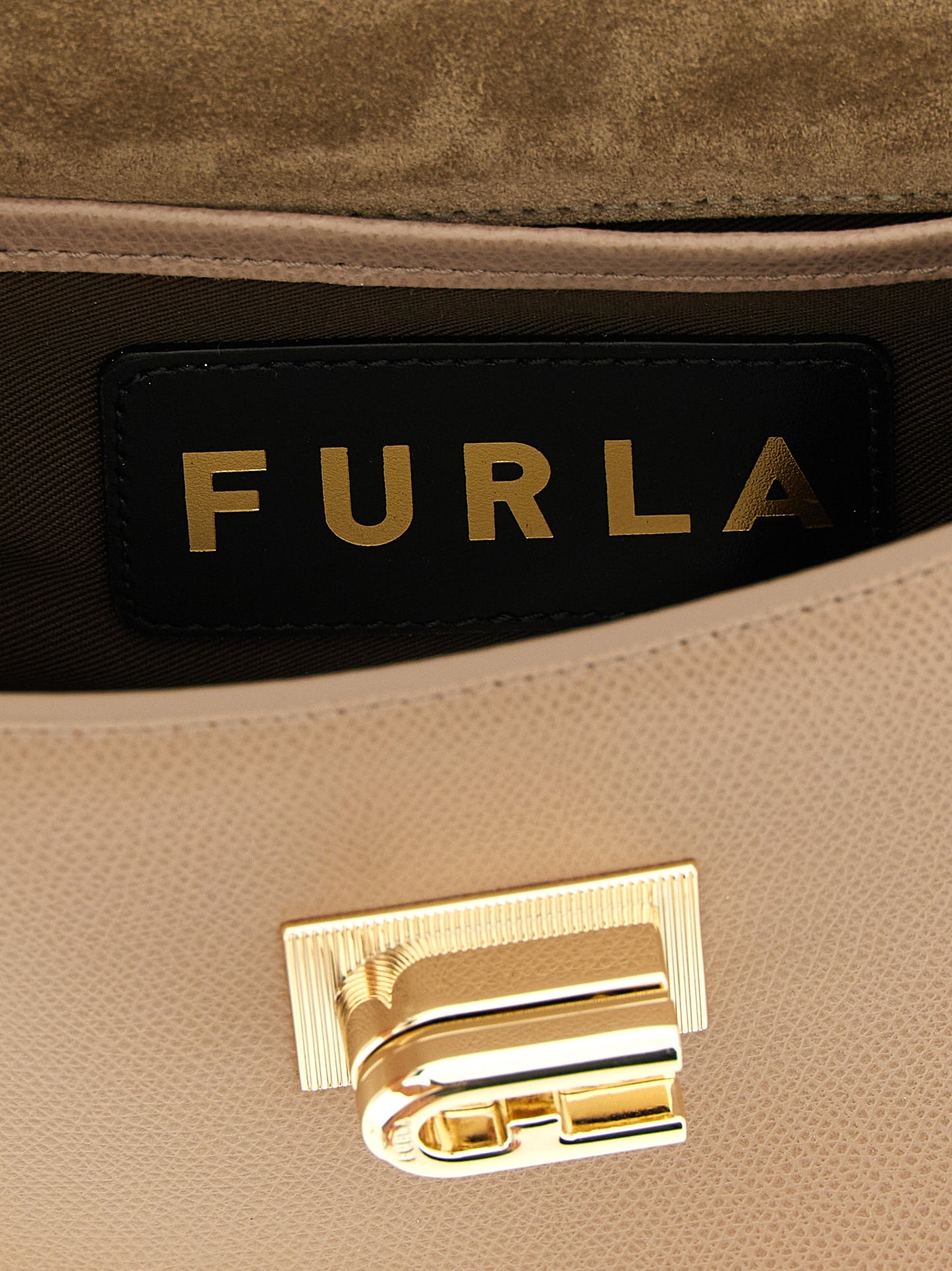 Beige Calfskin Crossbody Bag