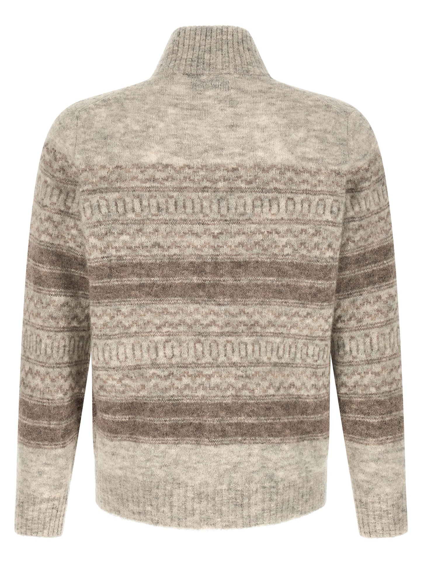 Beige Alpaca Leather Cardigan