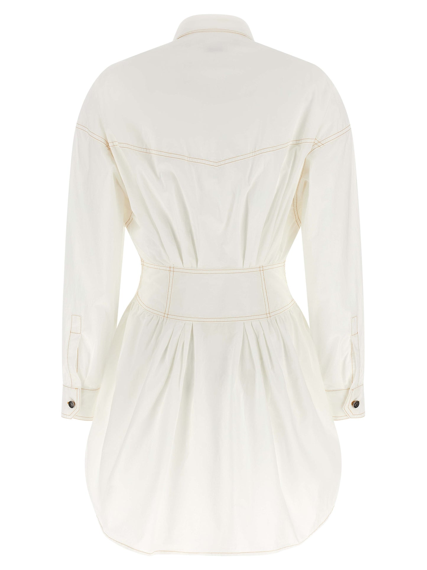 White Cotton Short Dress