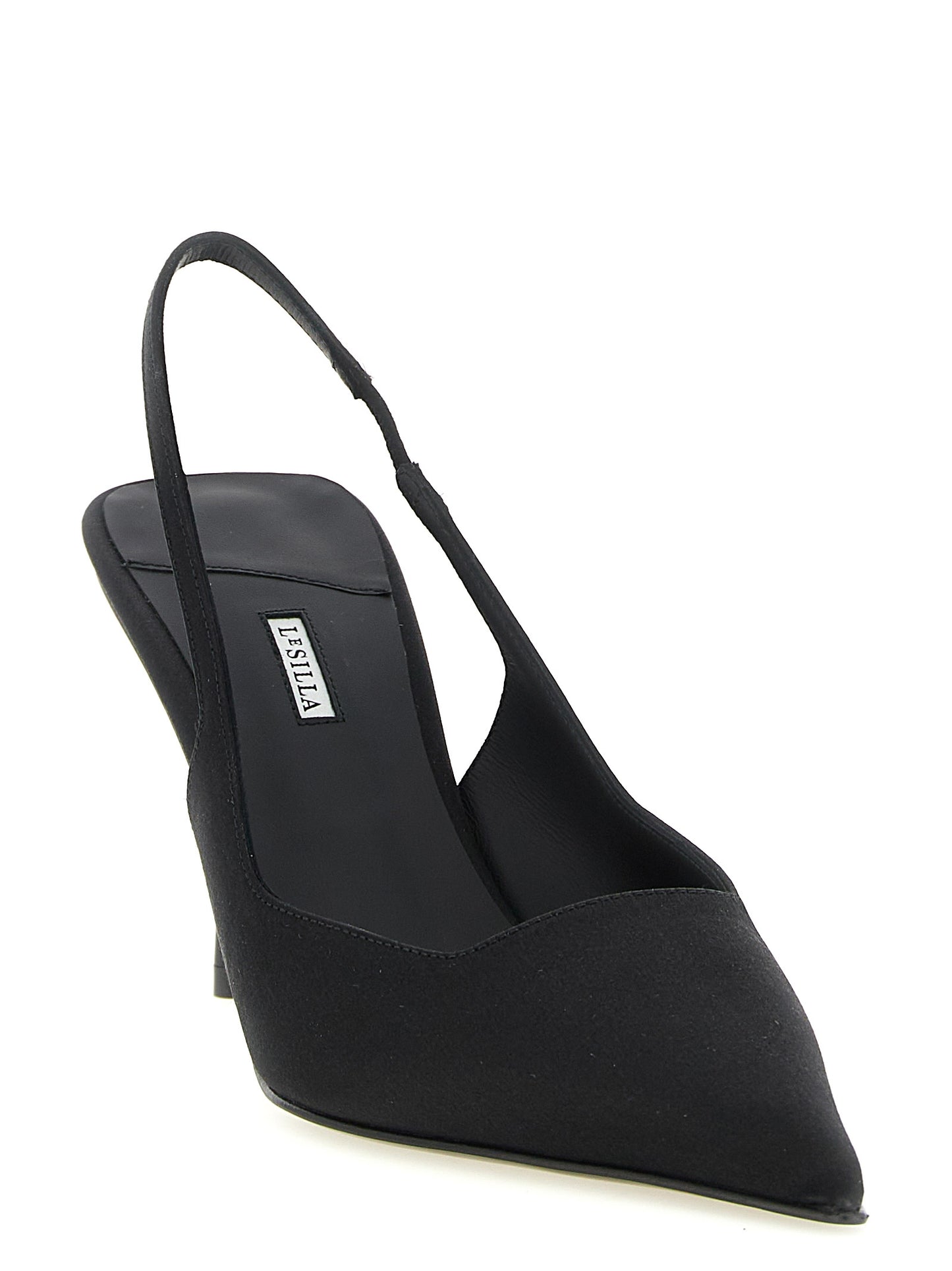 Black Viscose High Heel Pumps