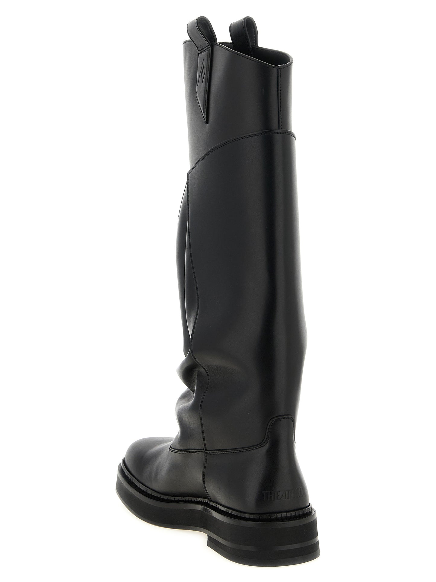 Black Calfskin Over The Knee