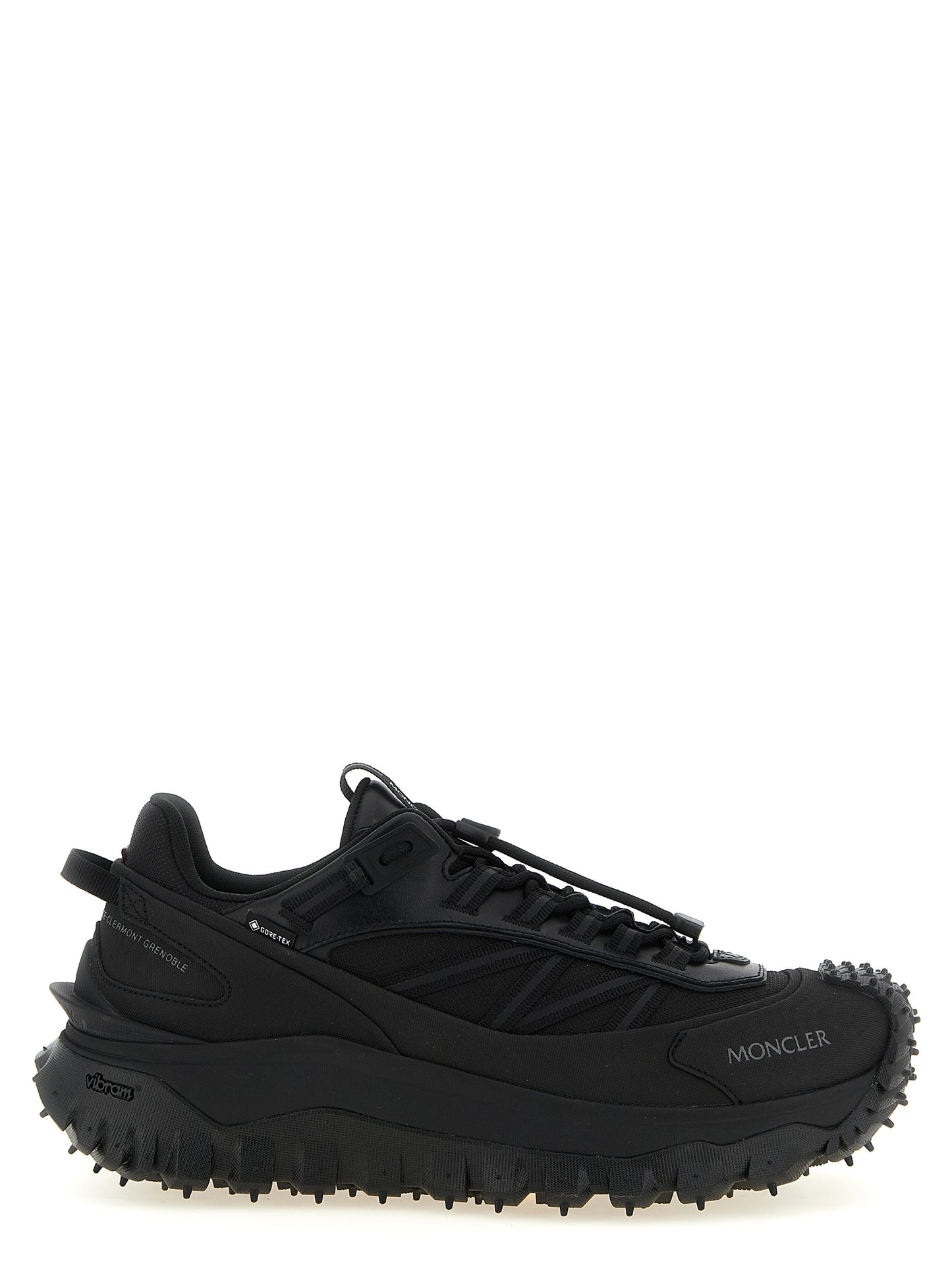 Black Leather Athletic Sneakers
