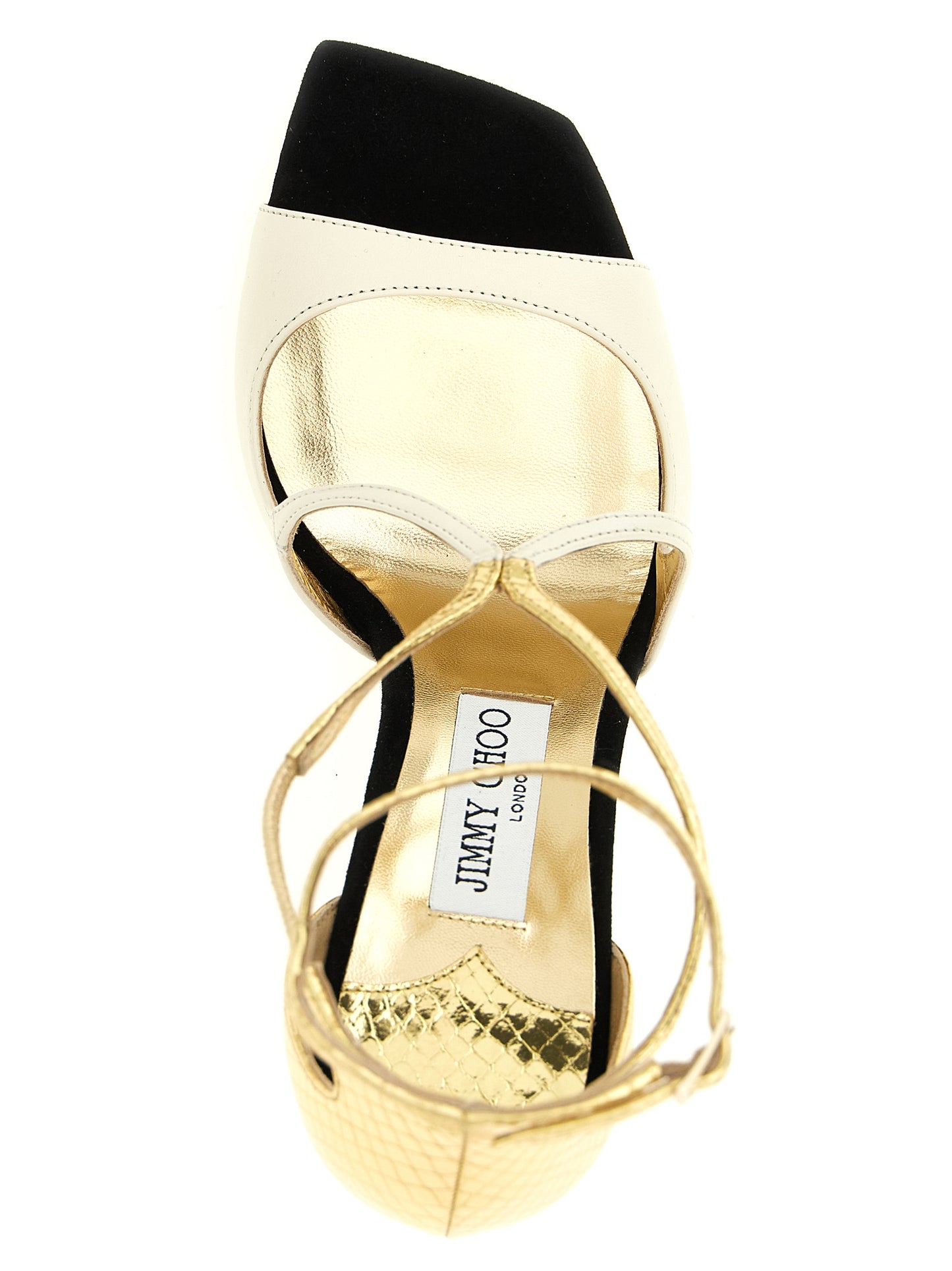 Multicolor Leather Stiletto Heel Sandals