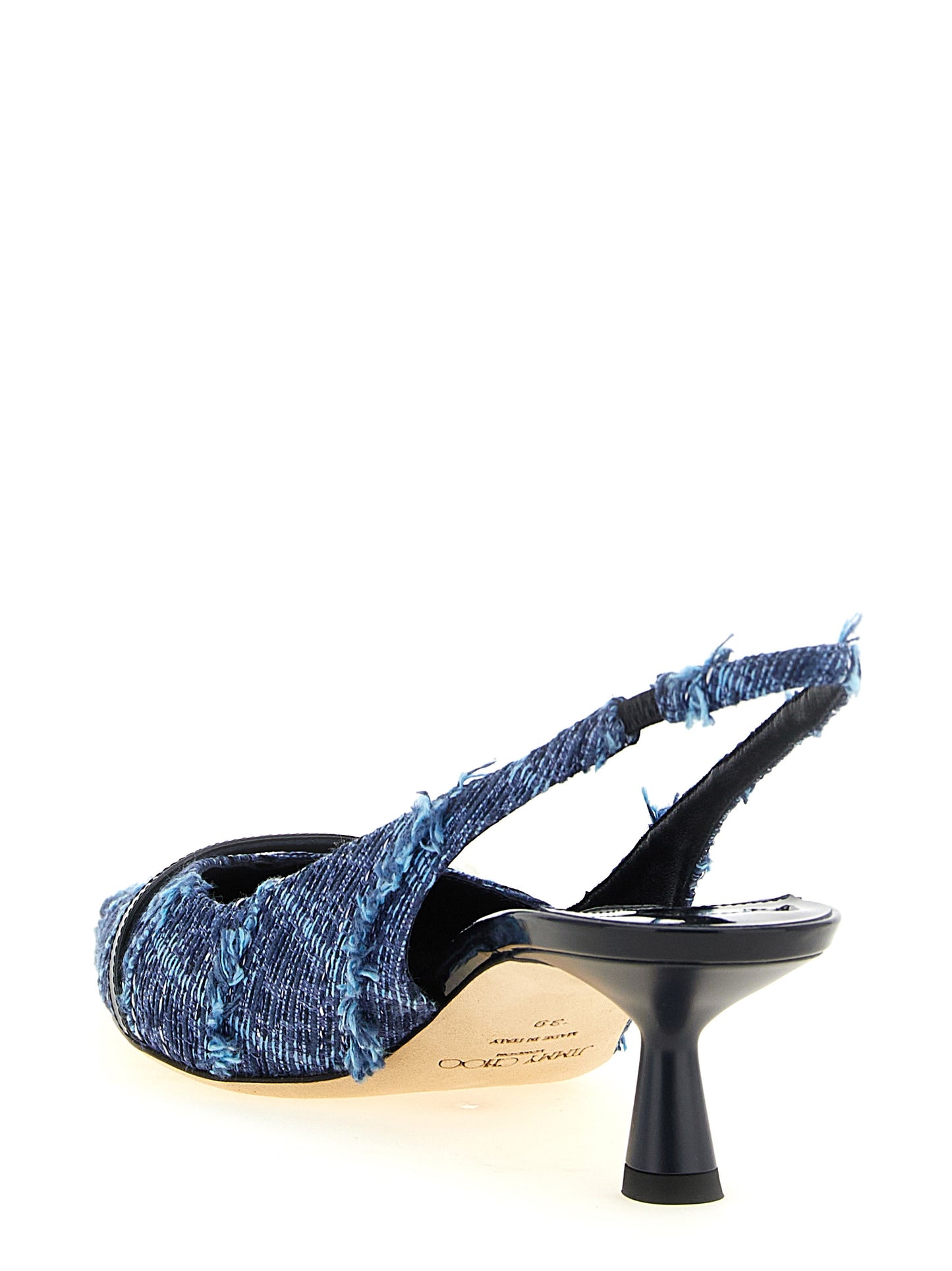 Multicolor Tencel Mid Heel Pumps