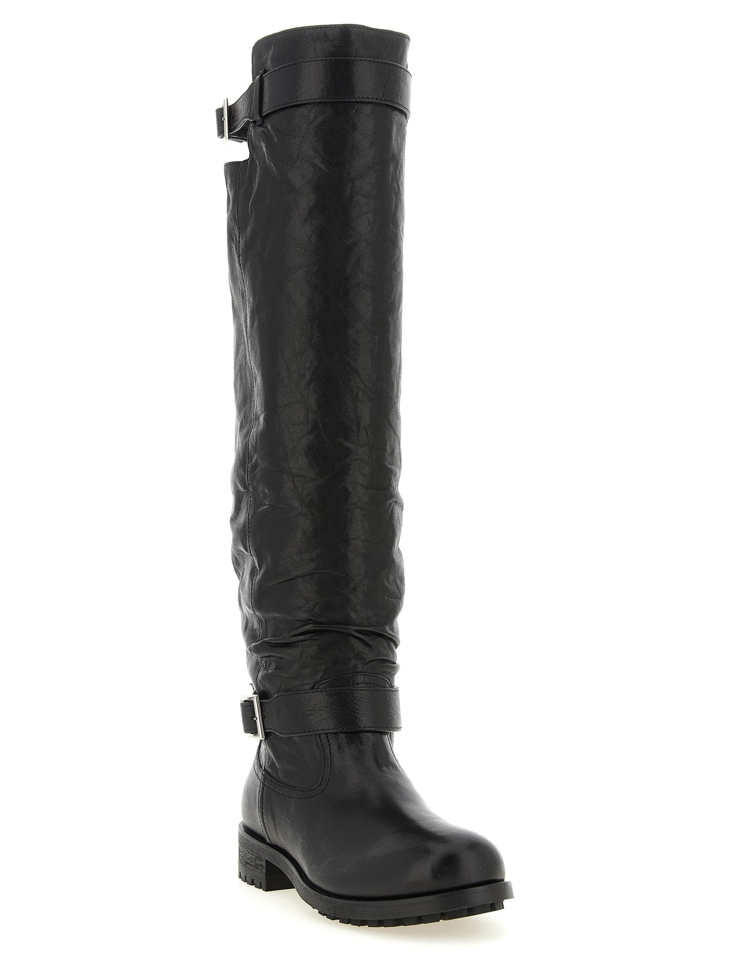 Black Leather Over The Knee