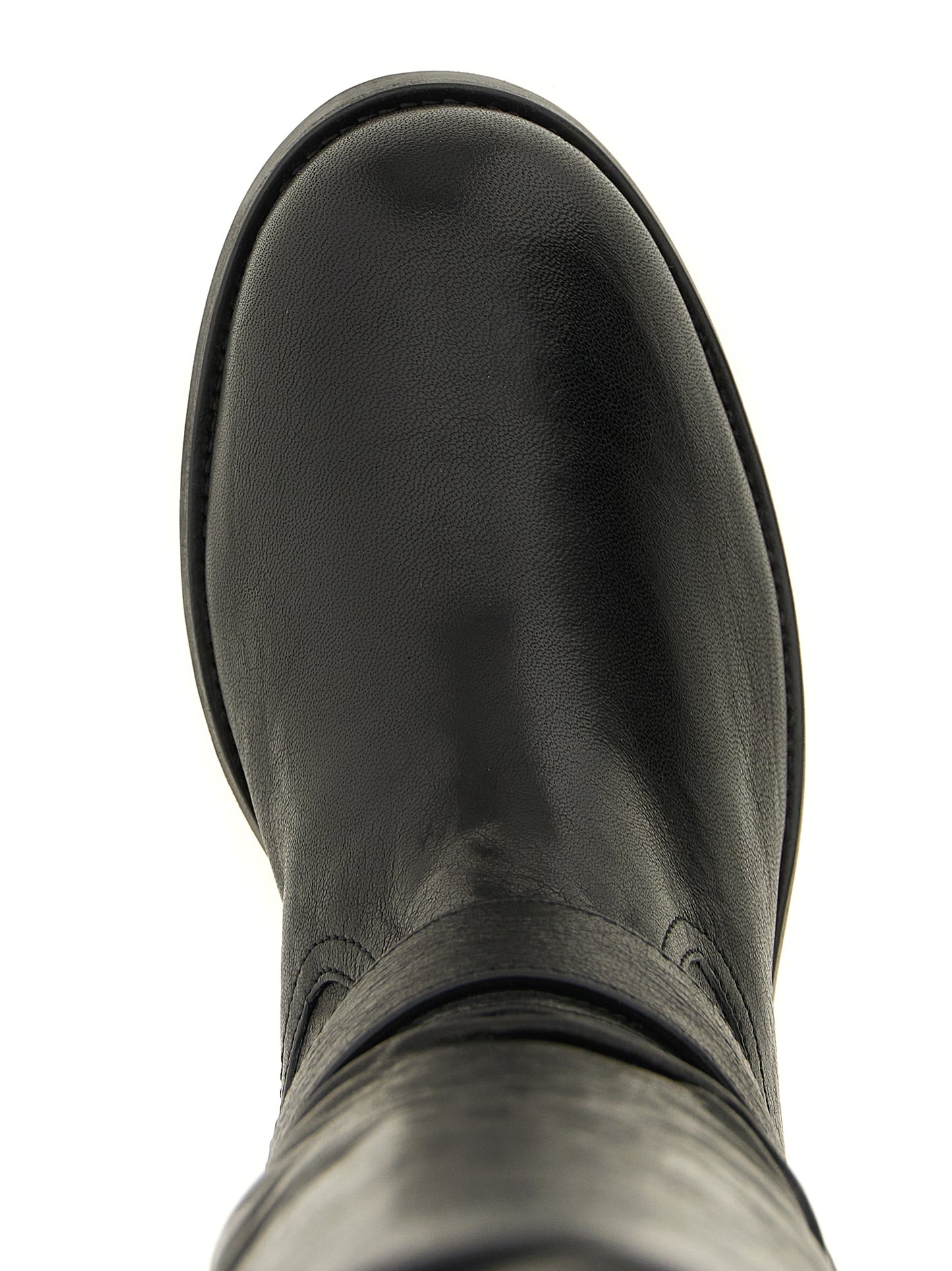 Black Leather Over The Knee