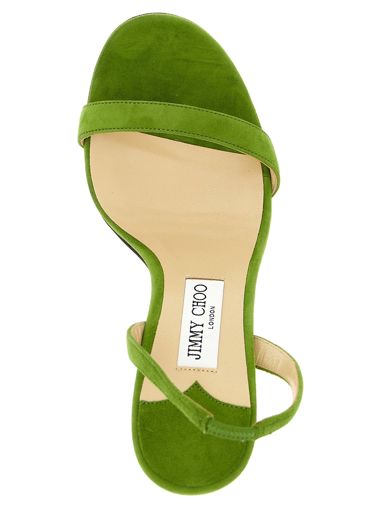 Bicolor Leather Stiletto Heel Sandals