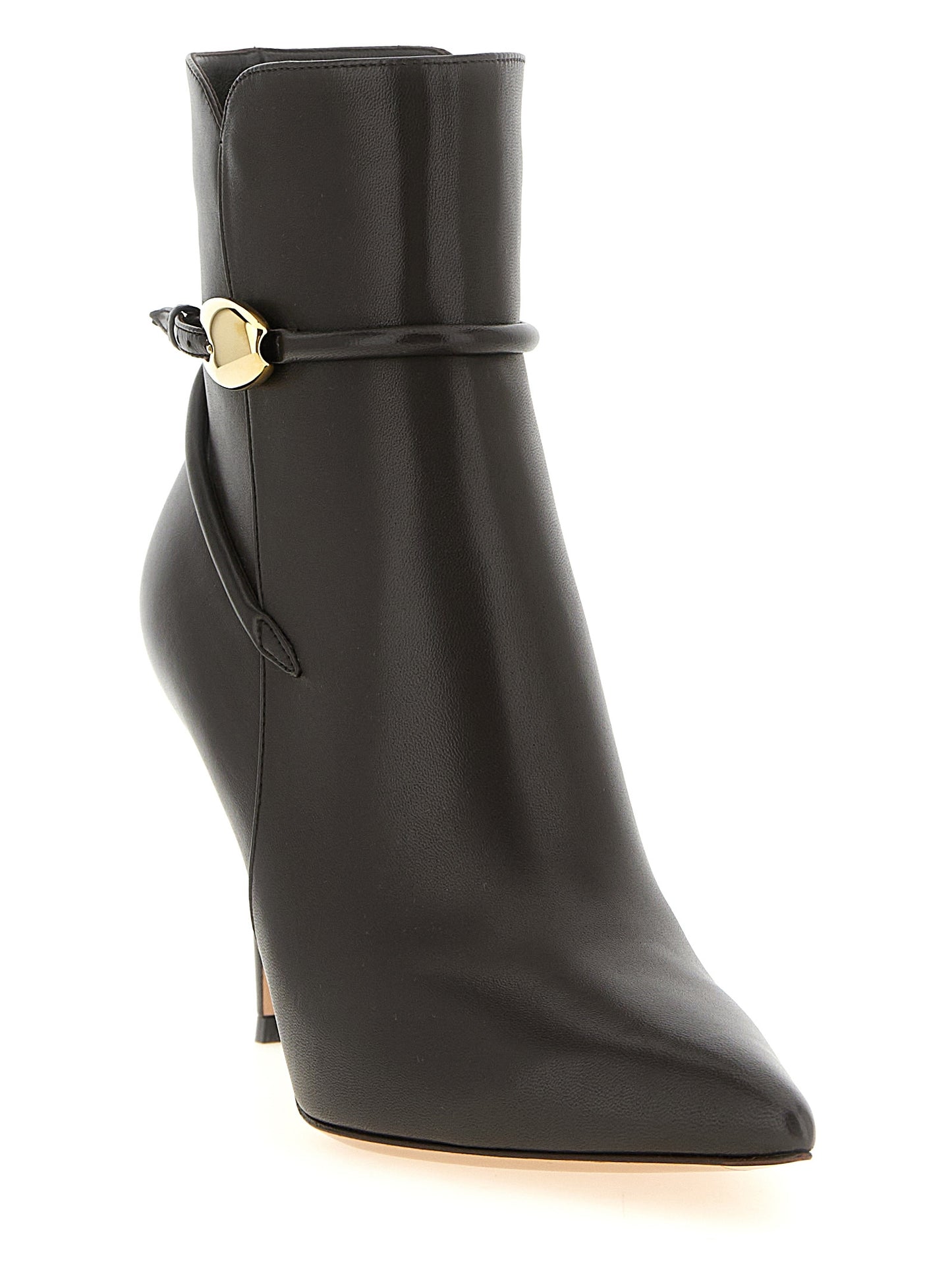 Brown Lamb Leather Ankle Boots