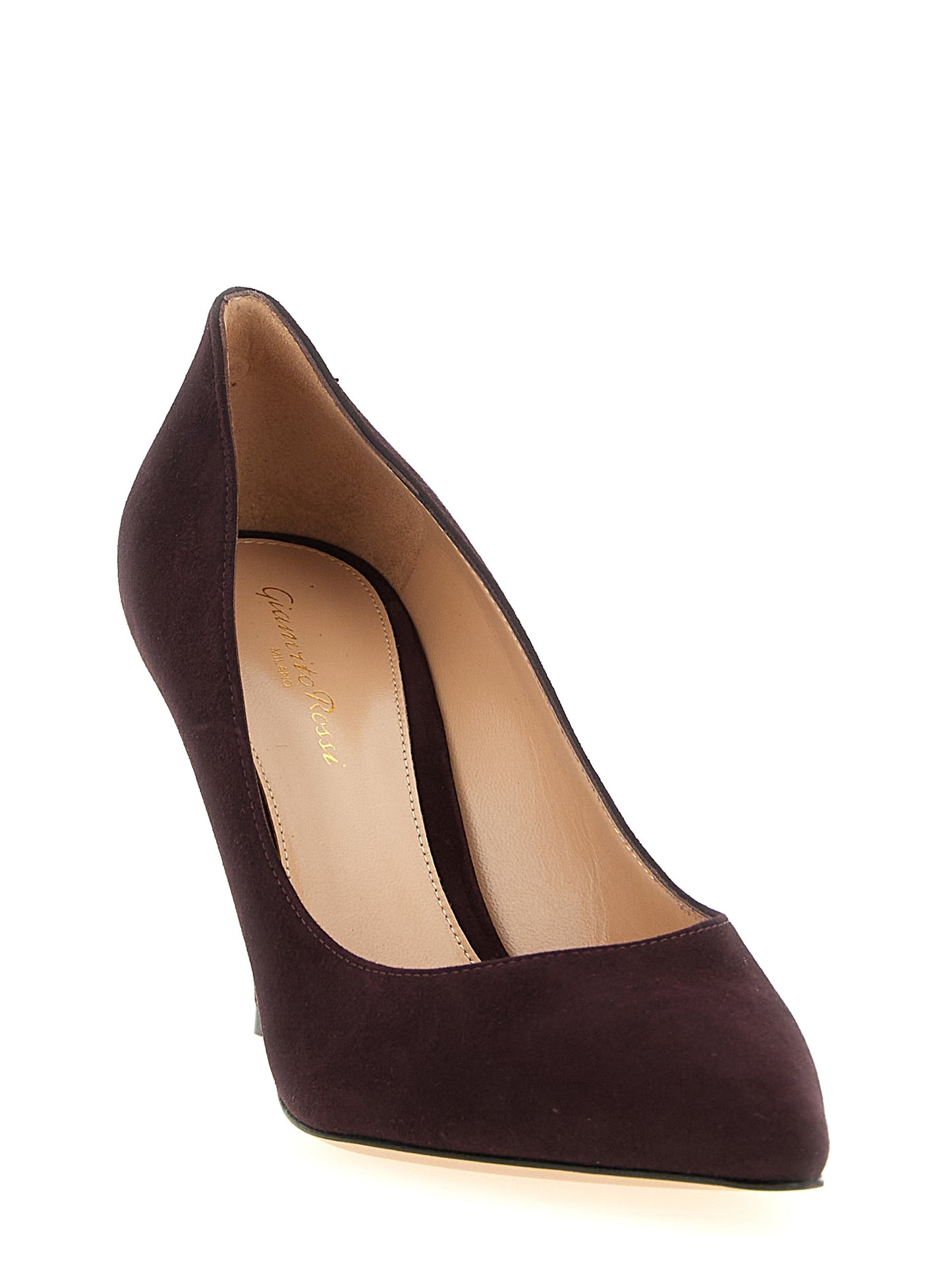Bordeaux Suede Leather High Heel Pumps